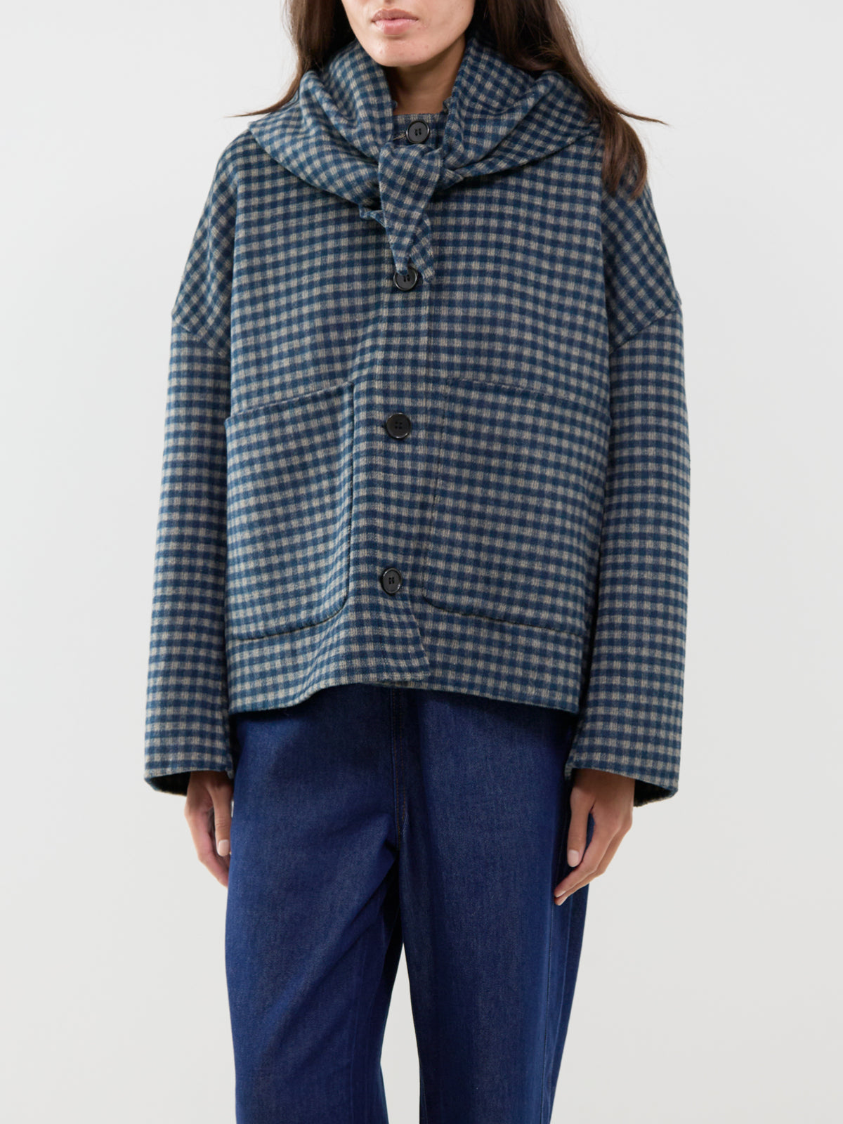 Sheffield Wool Blend Coat – Navy