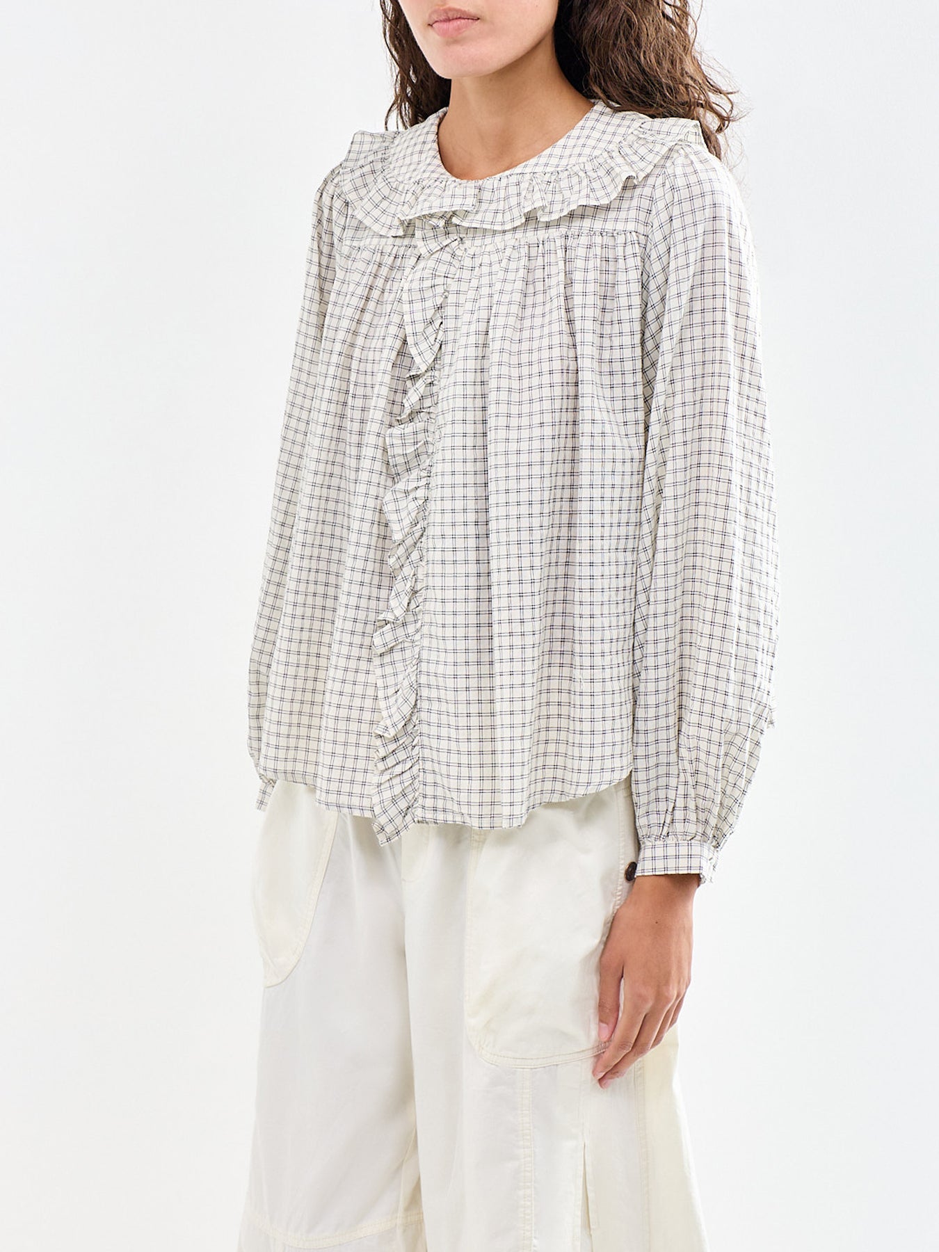 Cotton & Linen Dorset Blouse - White