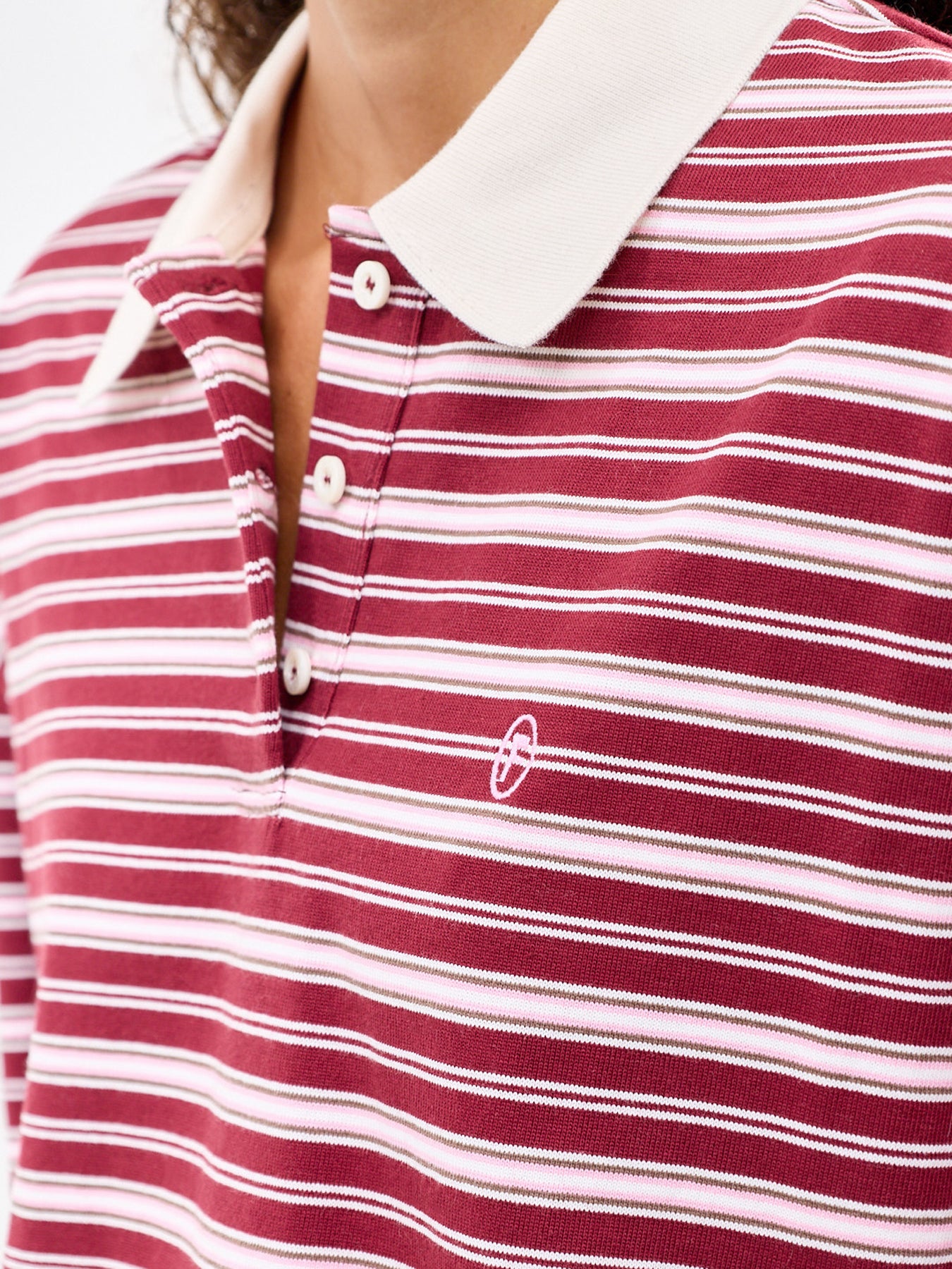 Rumoi Cotton-Blend Polo Top Red