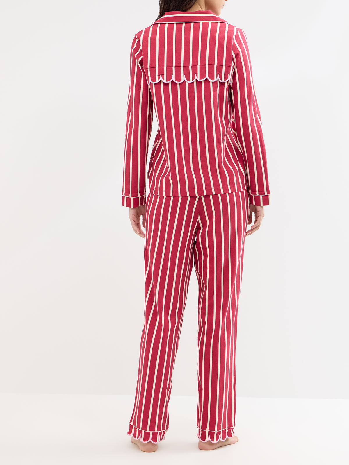 Micro Girly Stripe Organic Cotton Pyjama Set