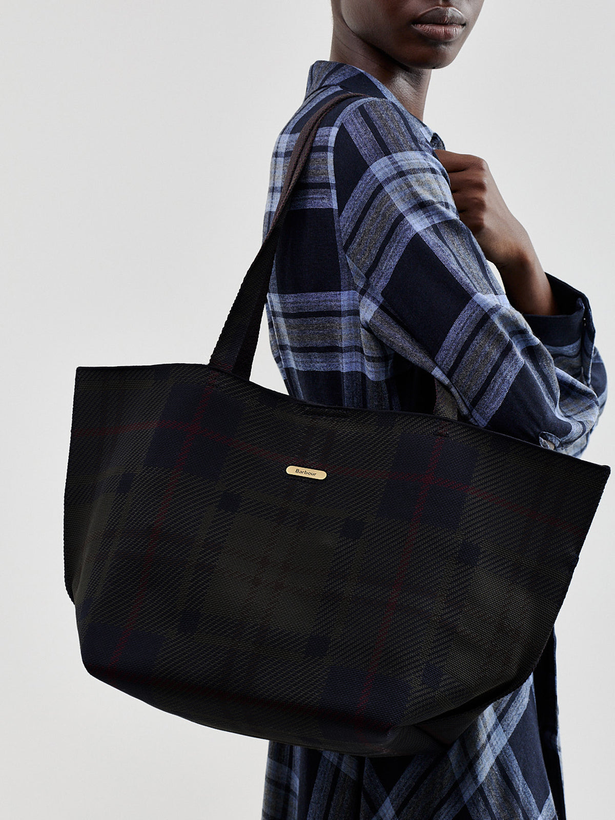 Layla Tartan Large Tote Bag