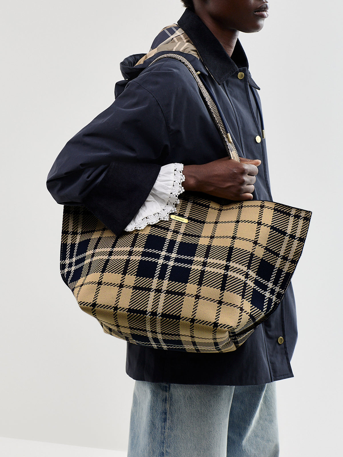 Layla Tartan Large Tote Bag