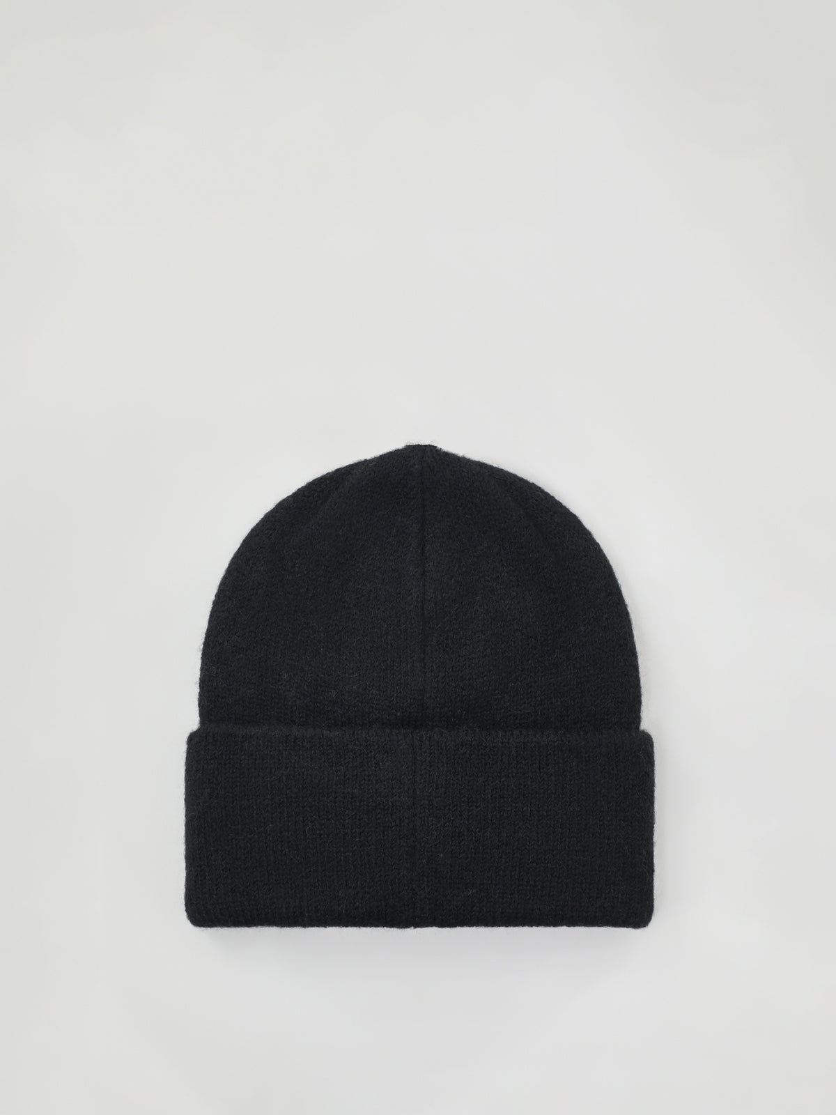 Fuzzy UGG Logo Wool Blend Beanie - Black