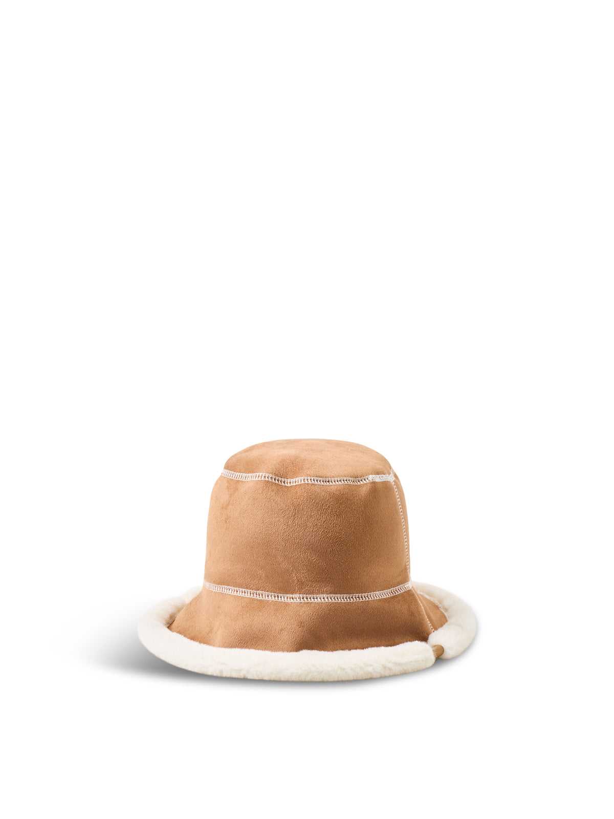 Frankie Reversible Bucket Hat - Dark Chestnut & Cream