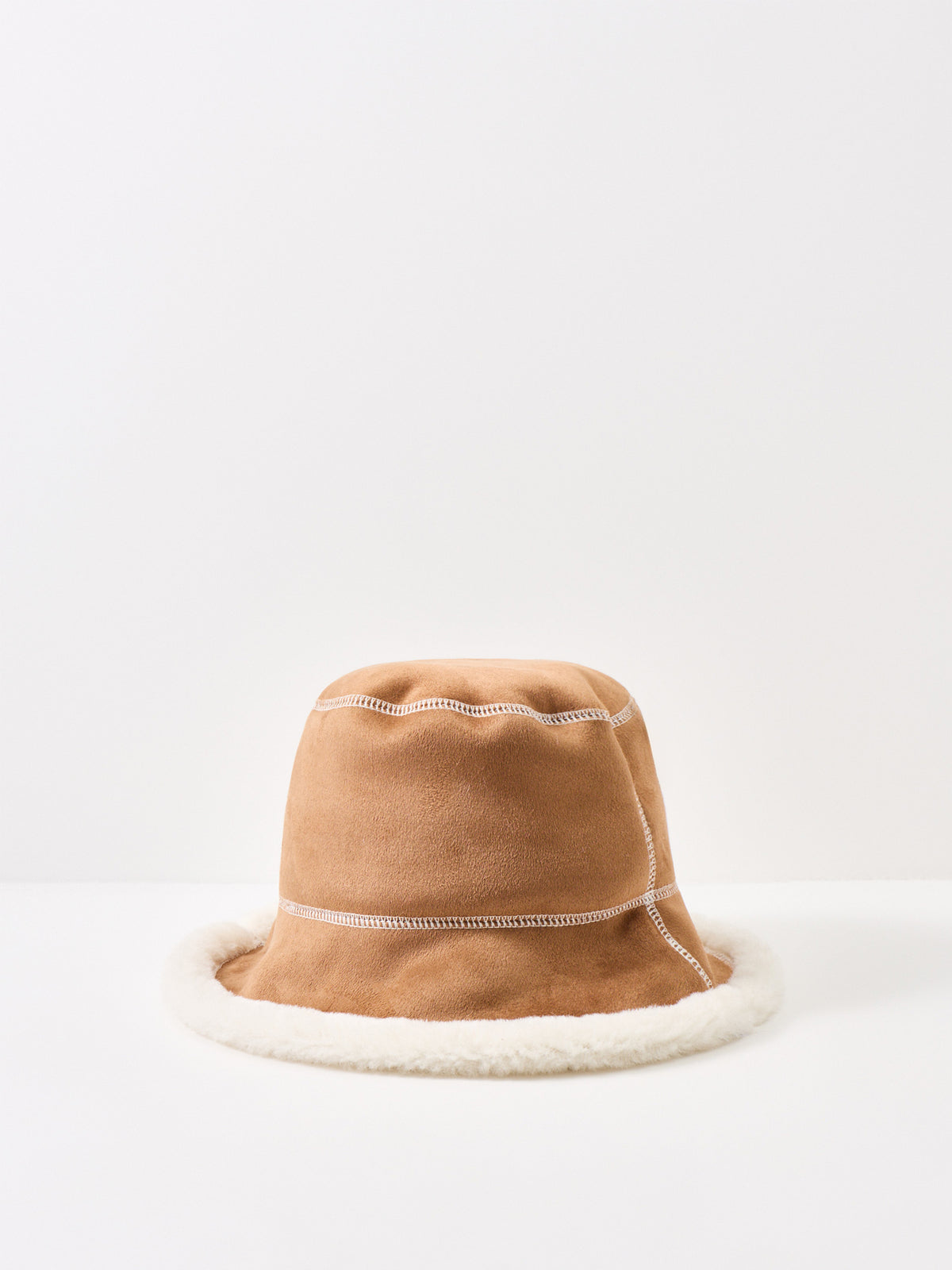 Frankie Reversible Bucket Hat - Dark Chestnut & Cream