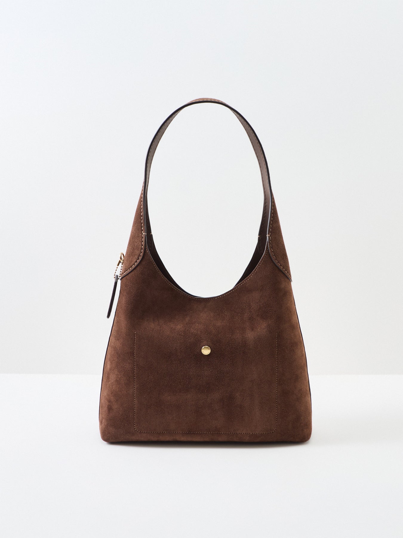 Suede Brooklyn 28 Shoulder Bag Brown