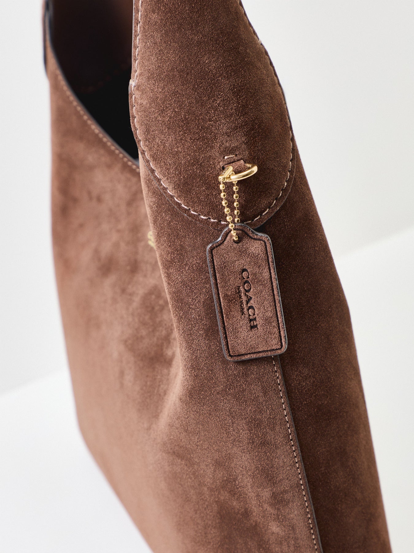 Suede Brooklyn 28 Shoulder Bag Brown