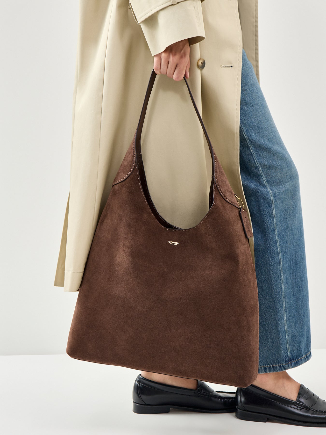 Suede Brooklyn 39 Shoulder Bag Brown