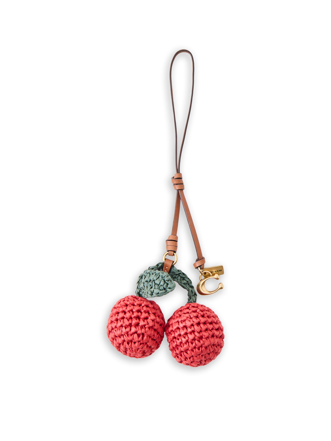 Coach Straw Cherries Bag Charm