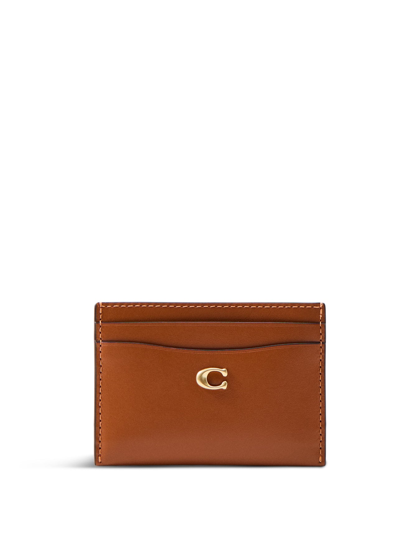 Refined Leather Essential Card Holder Amber Brown