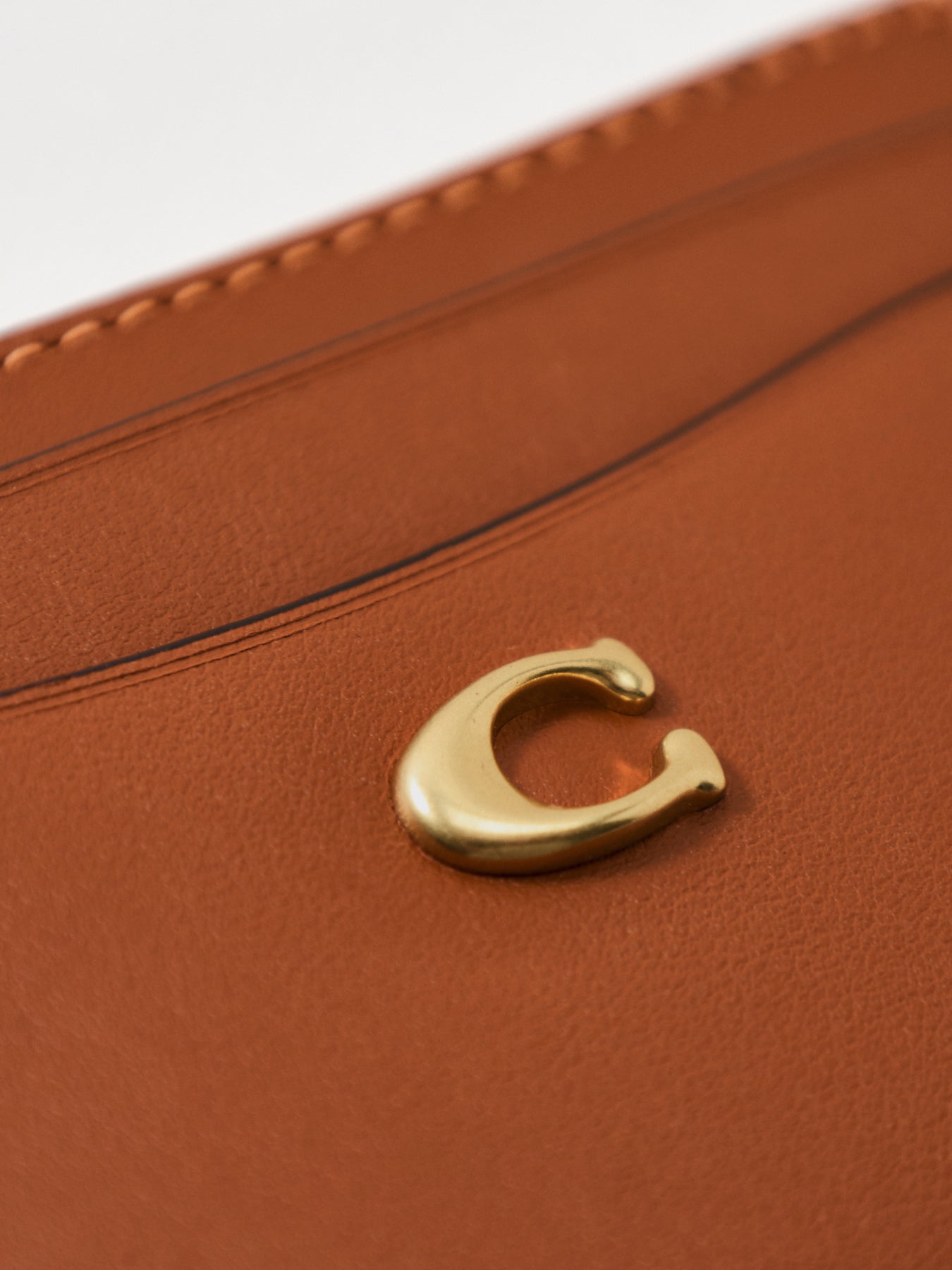 Refined Leather Essential Card Holder Amber Brown