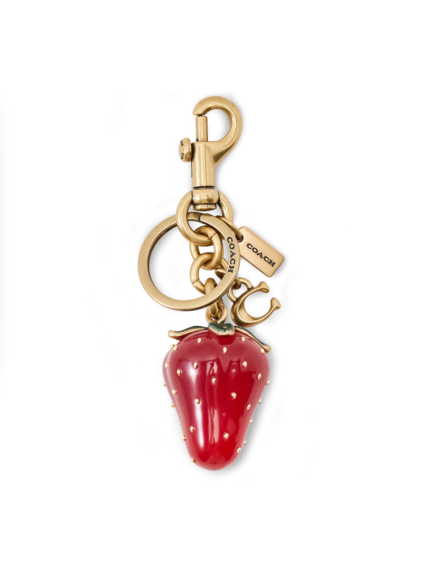 Strawberry Resin Bag Charm