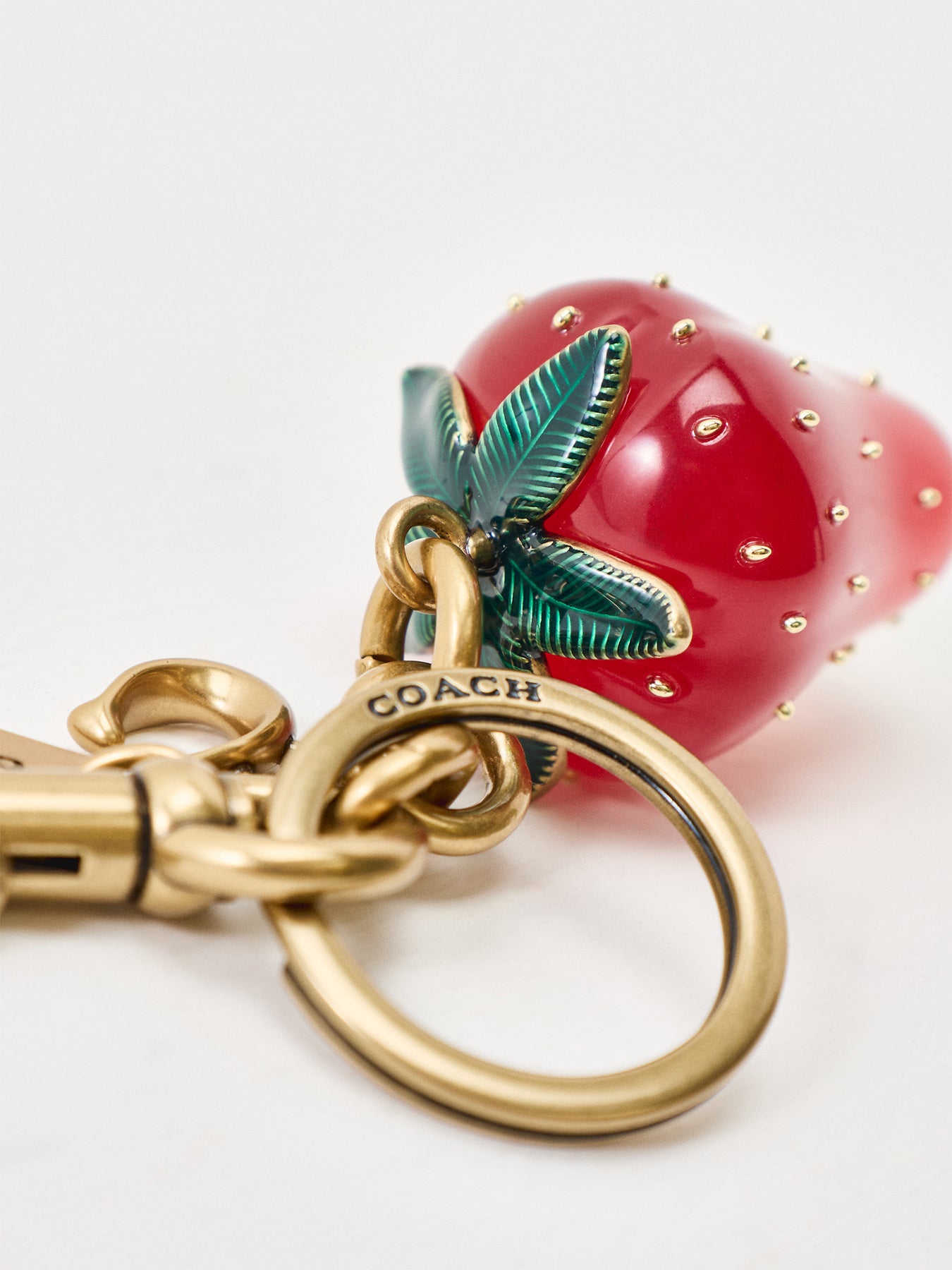 Strawberry Resin Bag Charm