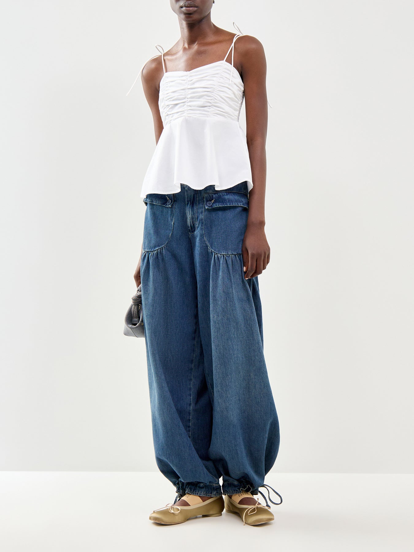 Delia Strap Top White
