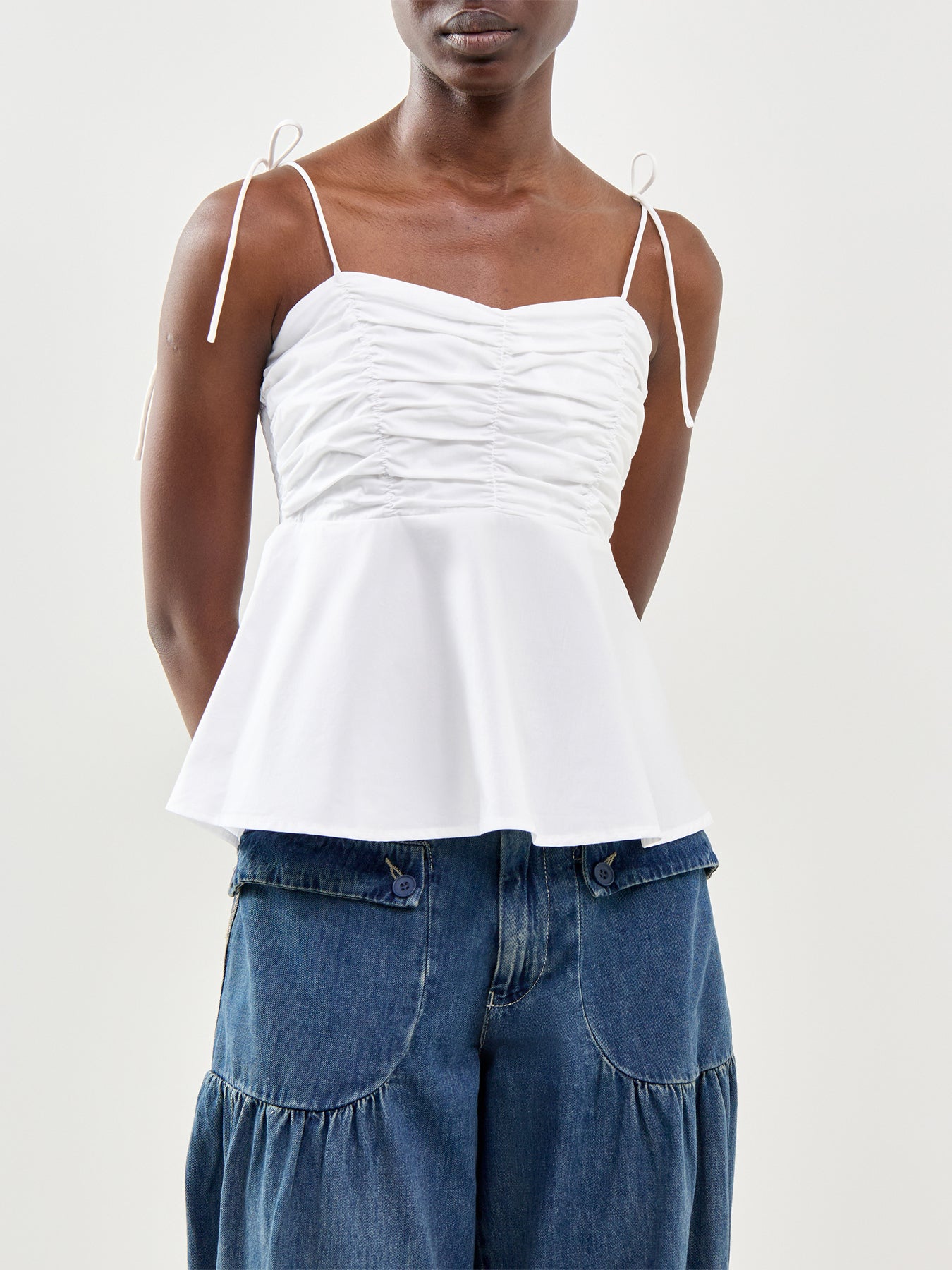 Delia Strap Top White