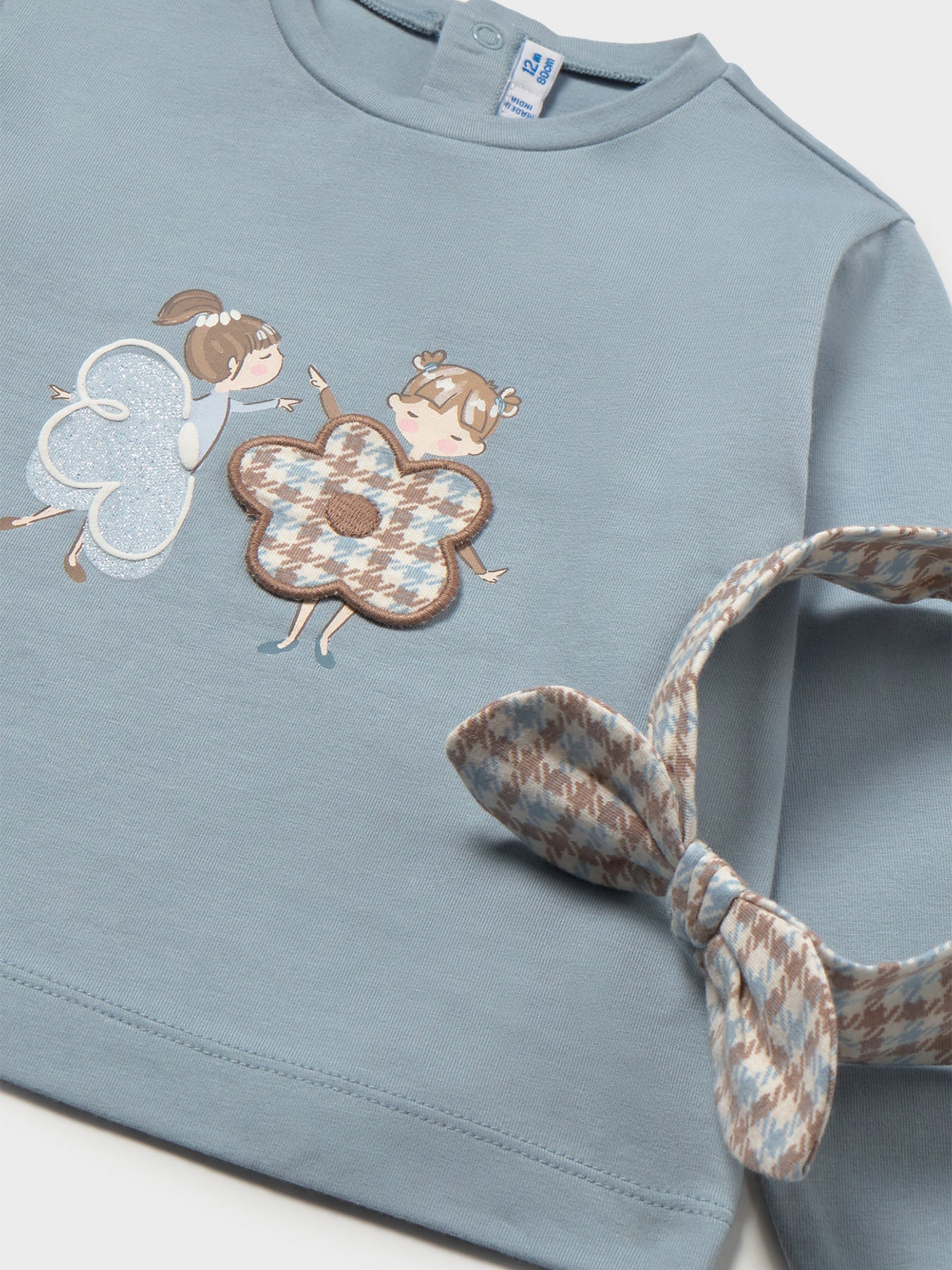 Baby Long Sleeve T-Shirt with Headband Multi