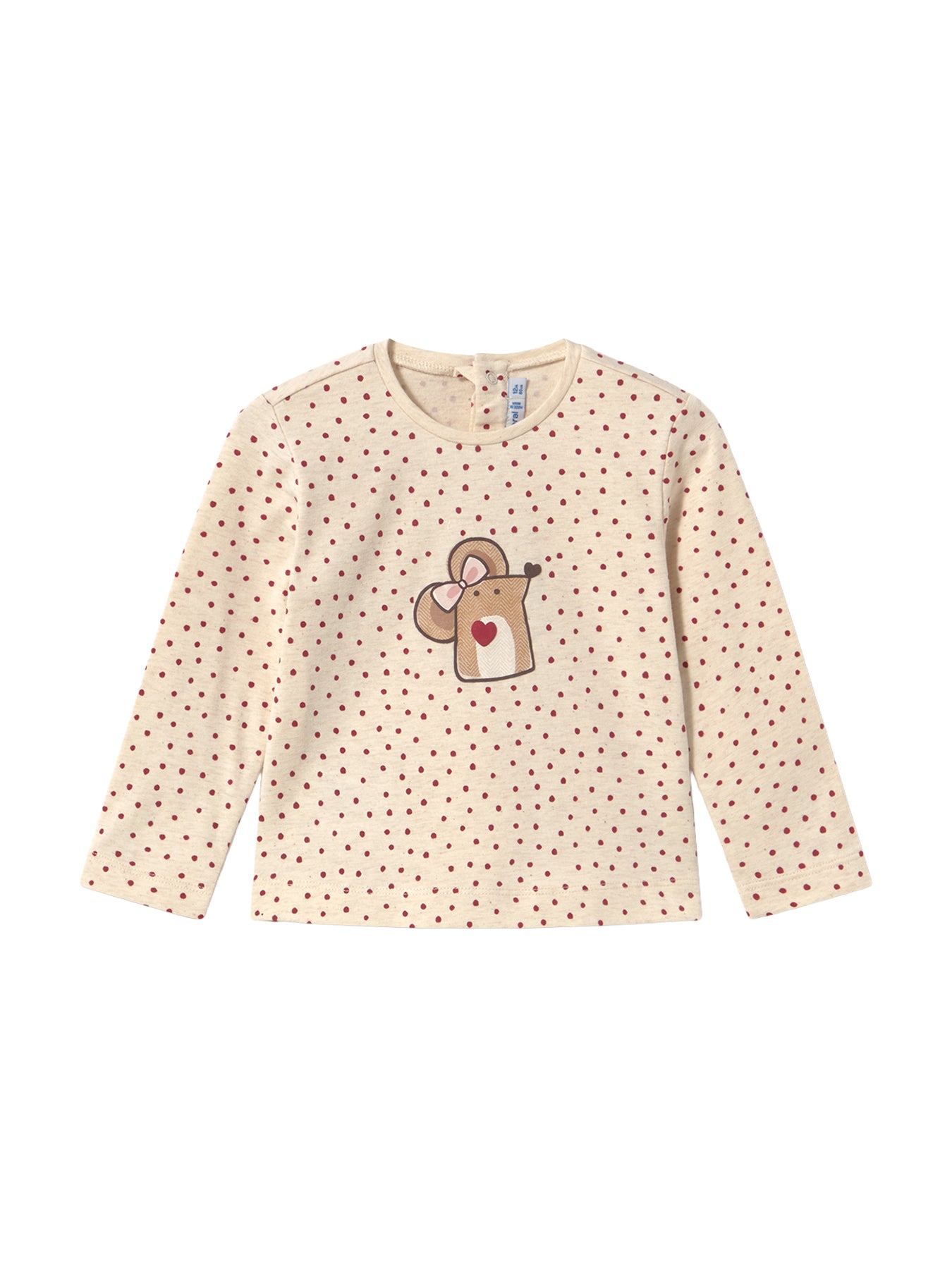 Baby Printed Long Sleeve T-Shirt Cream
