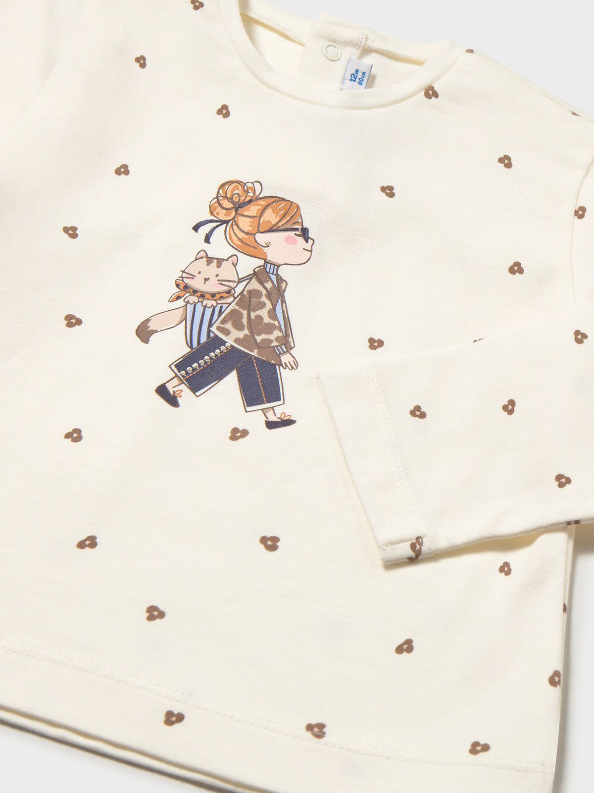 Cotton Printed Long-Sleeved Baby T-Shirt