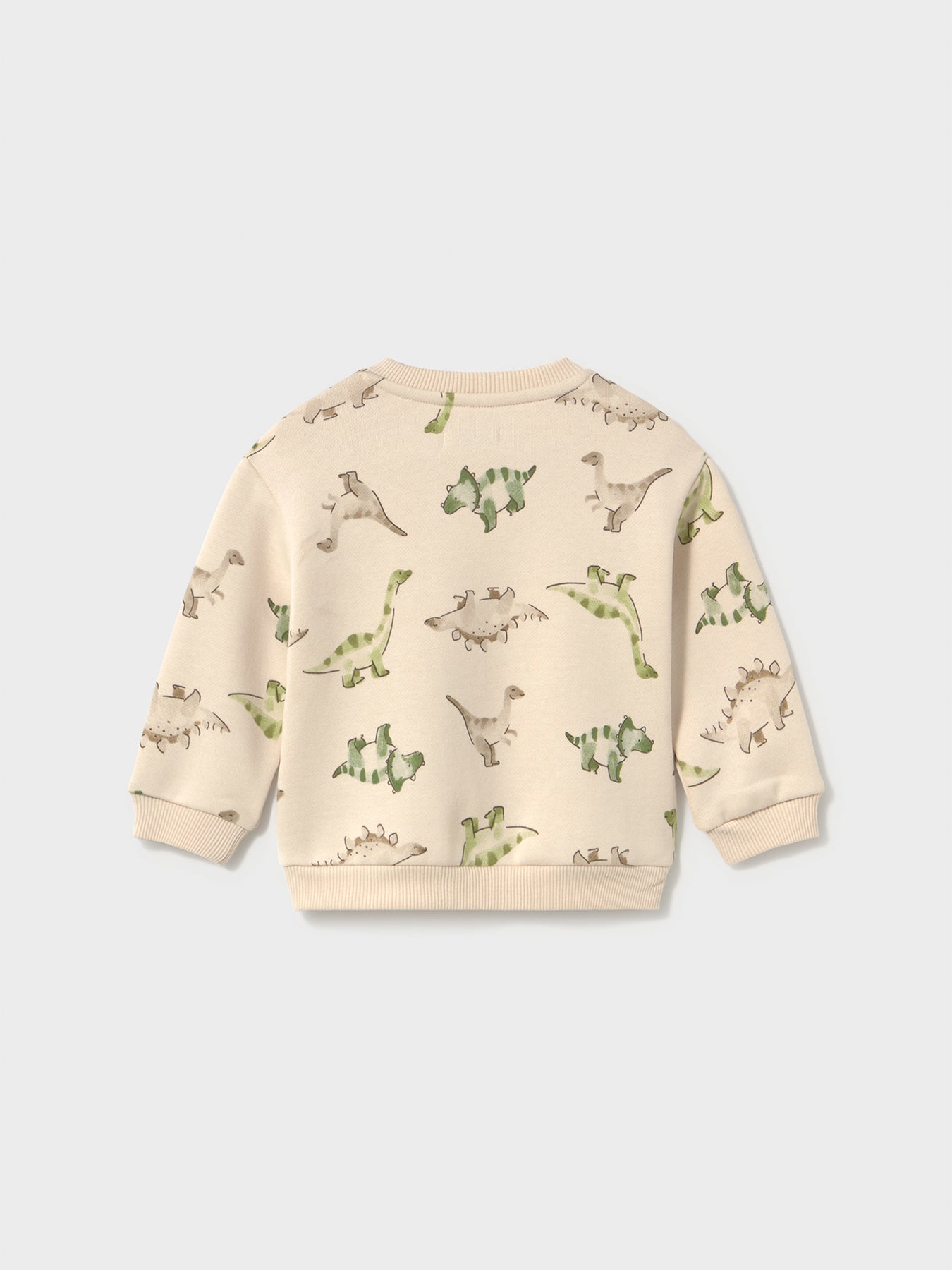 Baby Patterned Sweatshirt Cream
