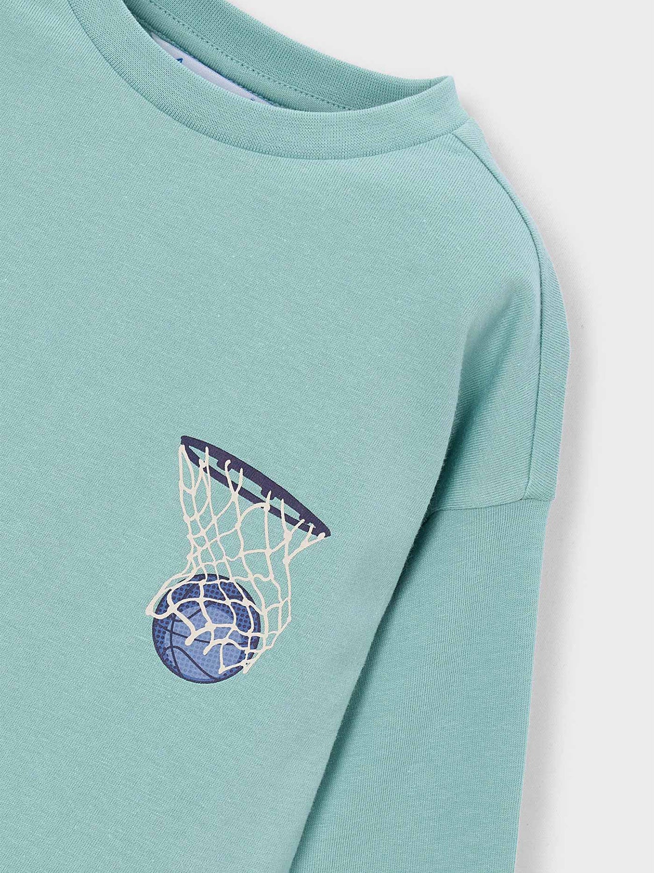 Kids' Back Print Long Sleeve T-Shirt Blue