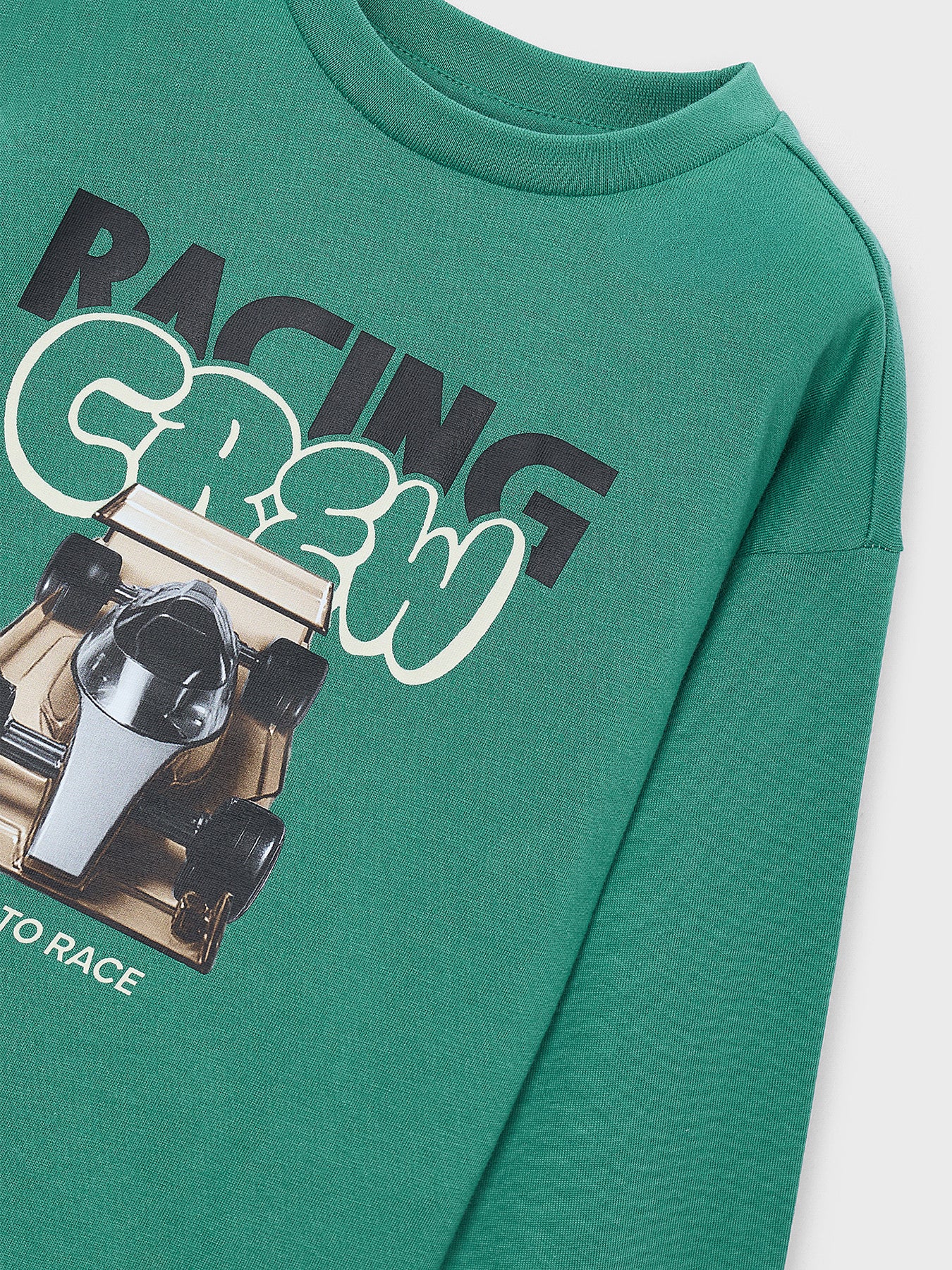 Boys' Cotton Racing Long Sleeve T-Shirt
