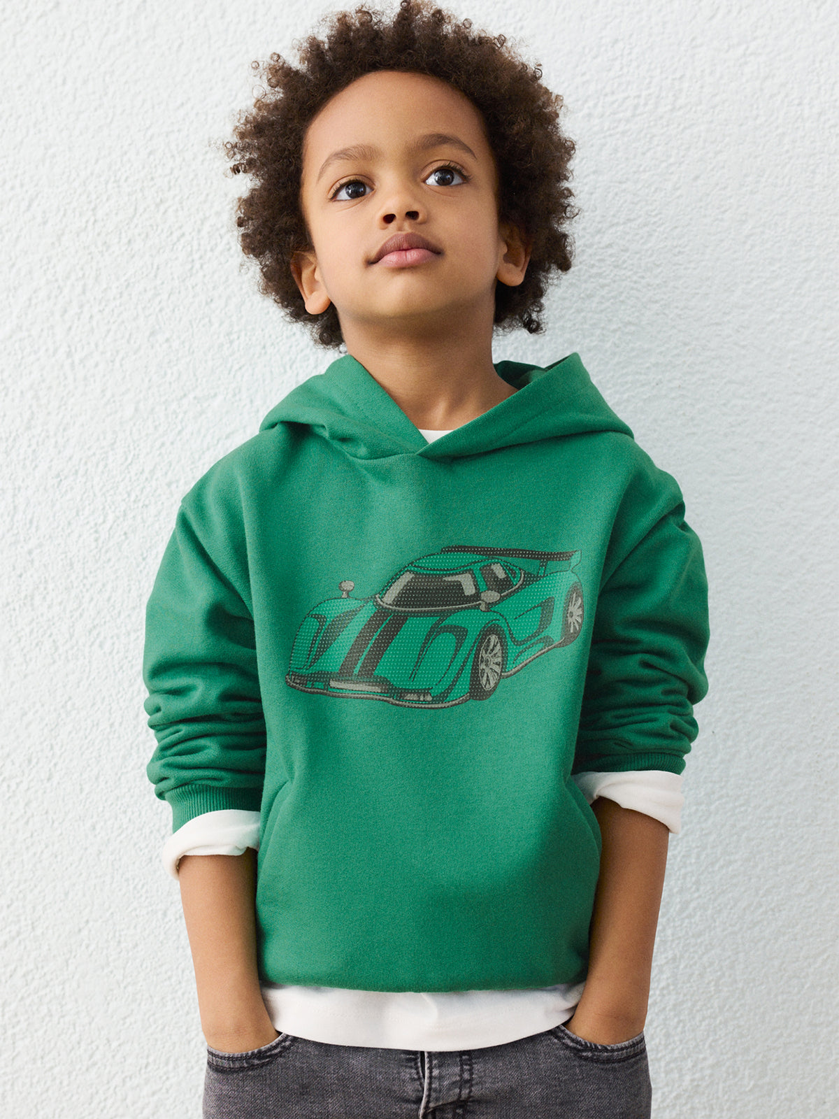 Cotton Embossed Print Pullover