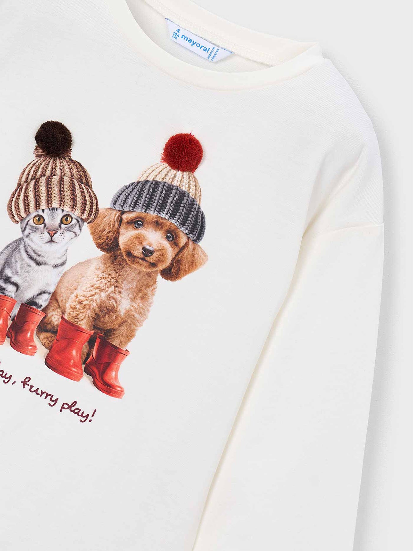 Kids' Long Sleeve T-Shirt Cream