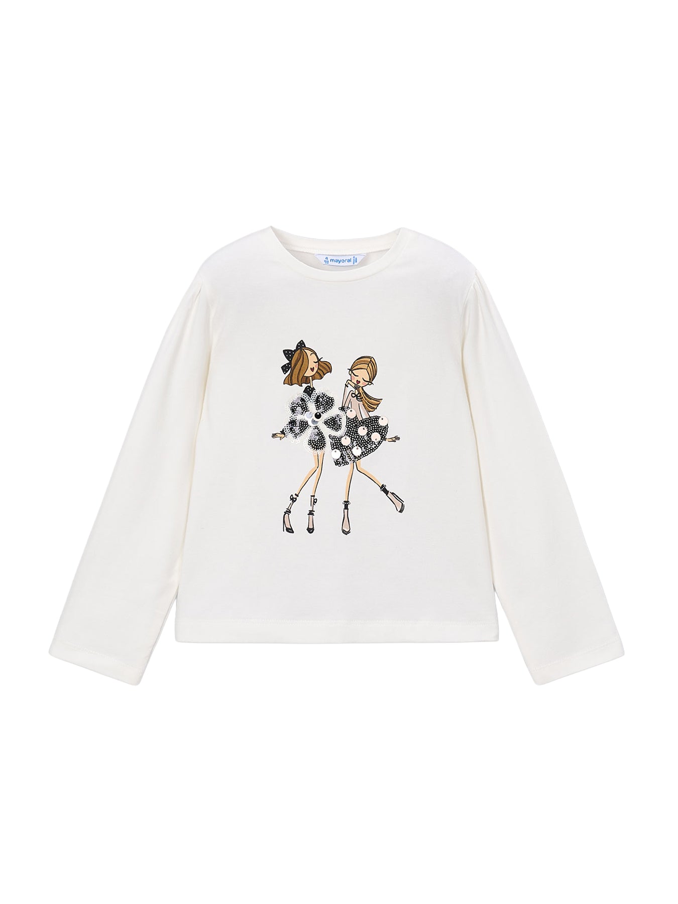 Kids' Long Sleeve Shirt Top Cream