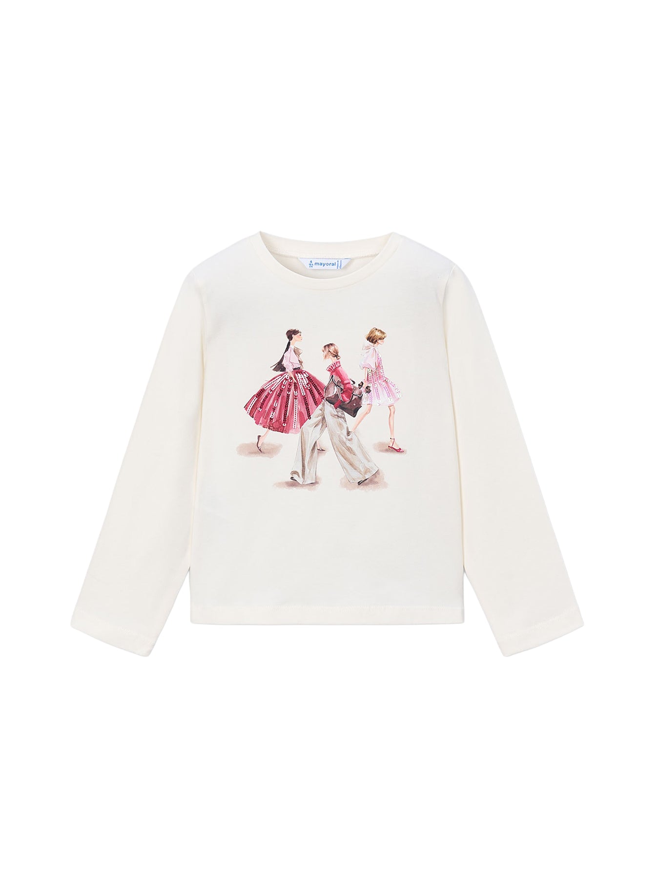 Kids' Long Sleeve Shirt Top Cream