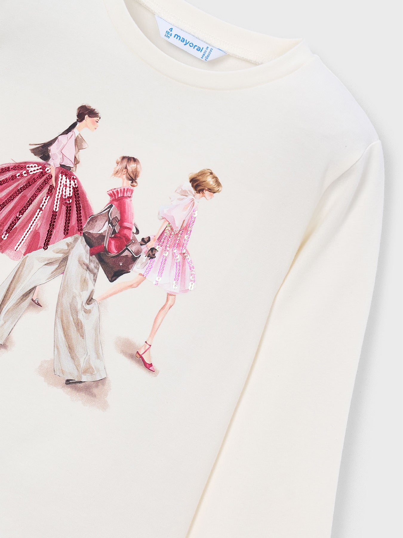 Kids' Long Sleeve Shirt Top Cream