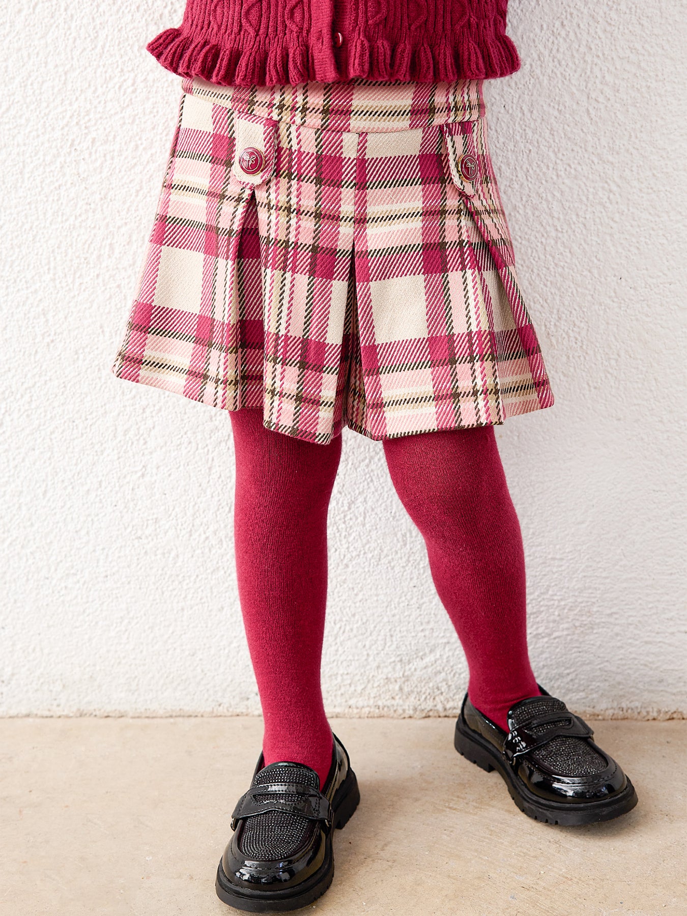 Kids' Checked Shorts Pink