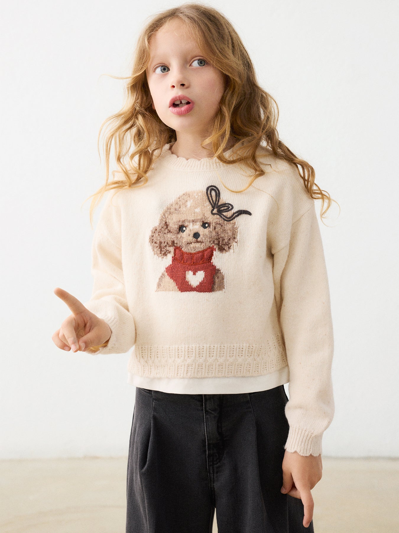 Kids’ Wool Blend Knitted Jumper