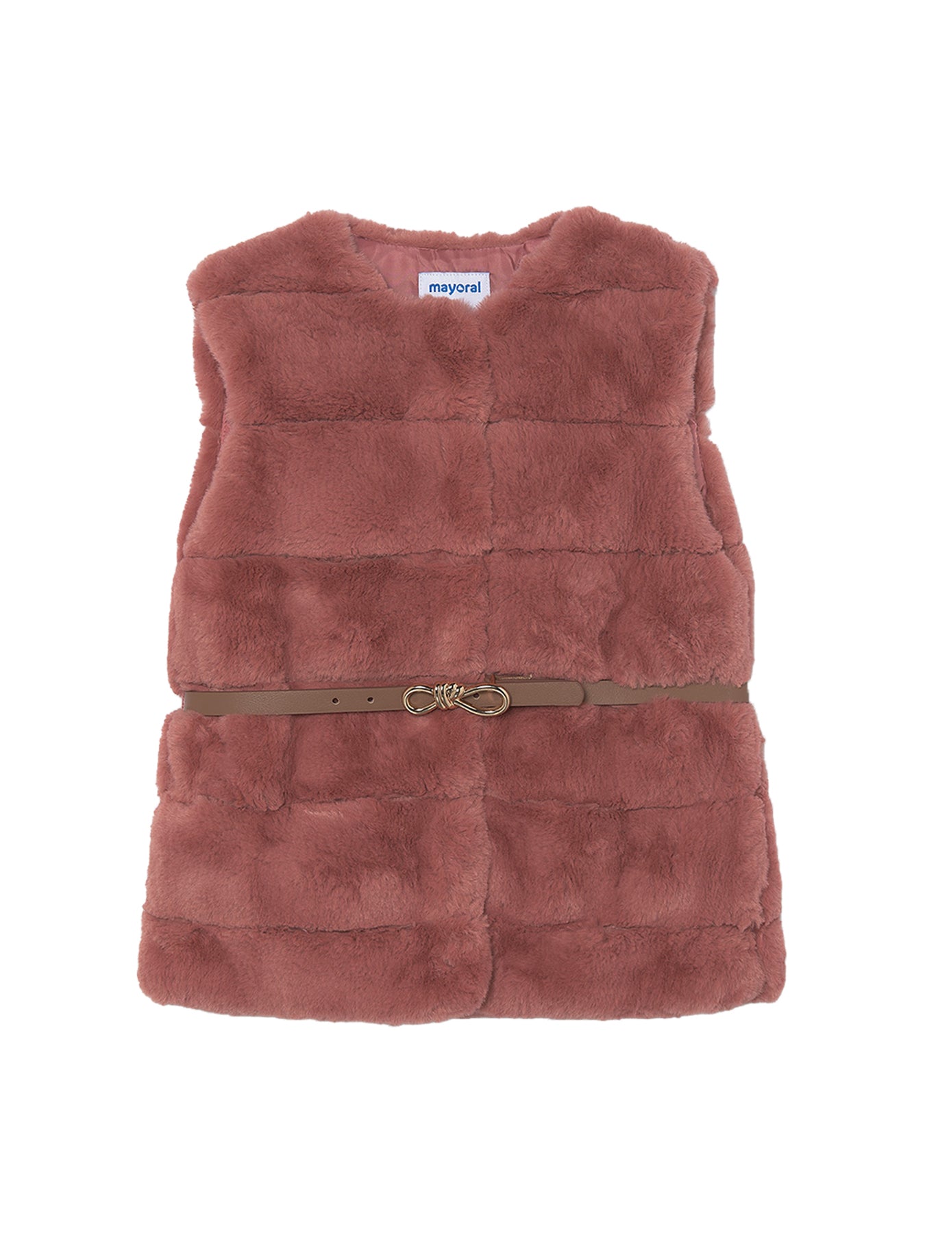 Kids’ Faux Fur Gilet with Belt