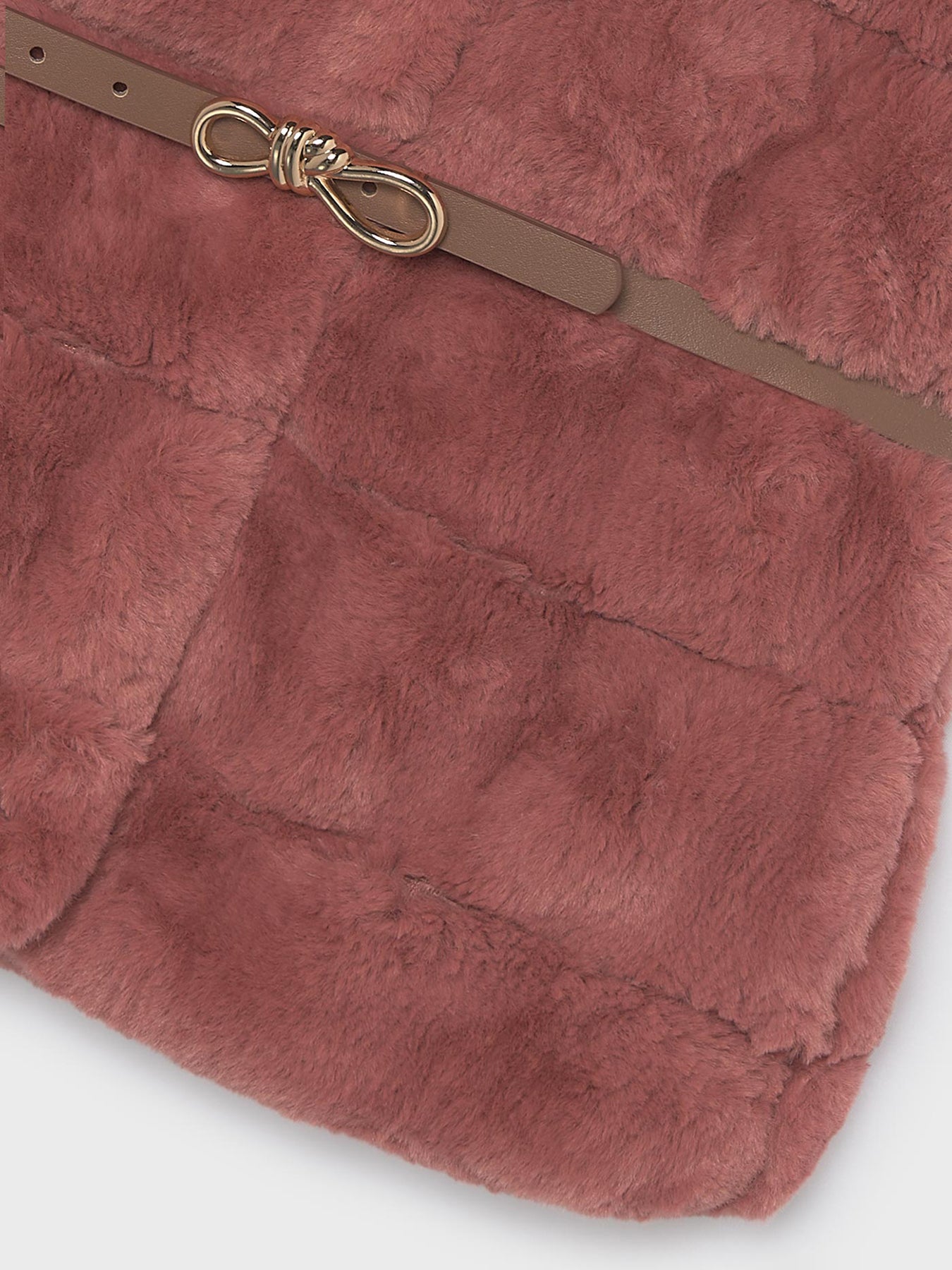 Kids’ Faux Fur Gilet with Belt