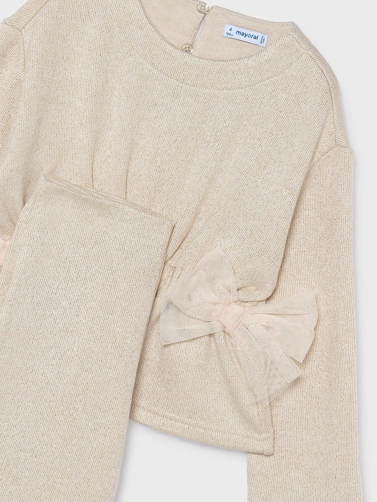 Knitted Trousers Set - Beige Vigo
