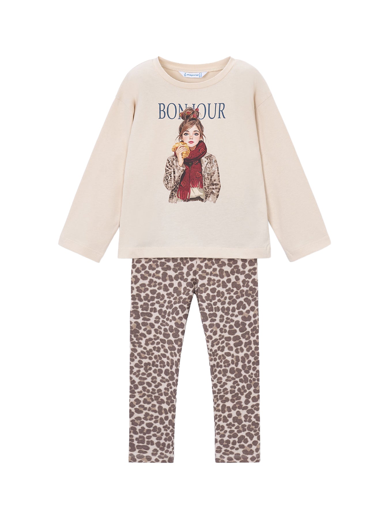 Kids' Printed Leggings Set Brown