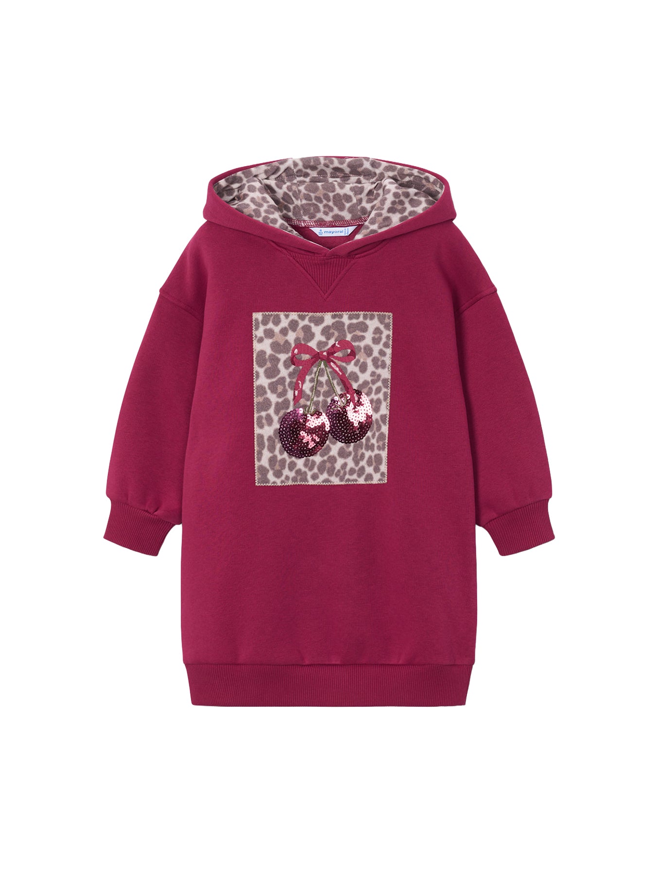 Kids' Hooded Sweat Dress Pink