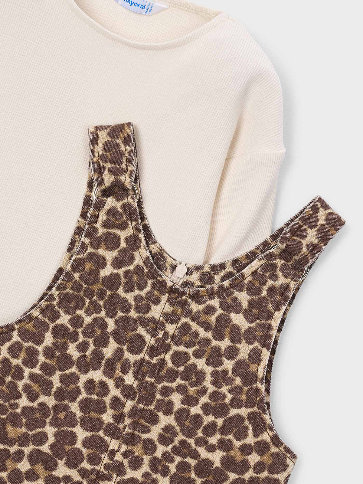 Cotton Twill Pinafore Dress - Chestnut