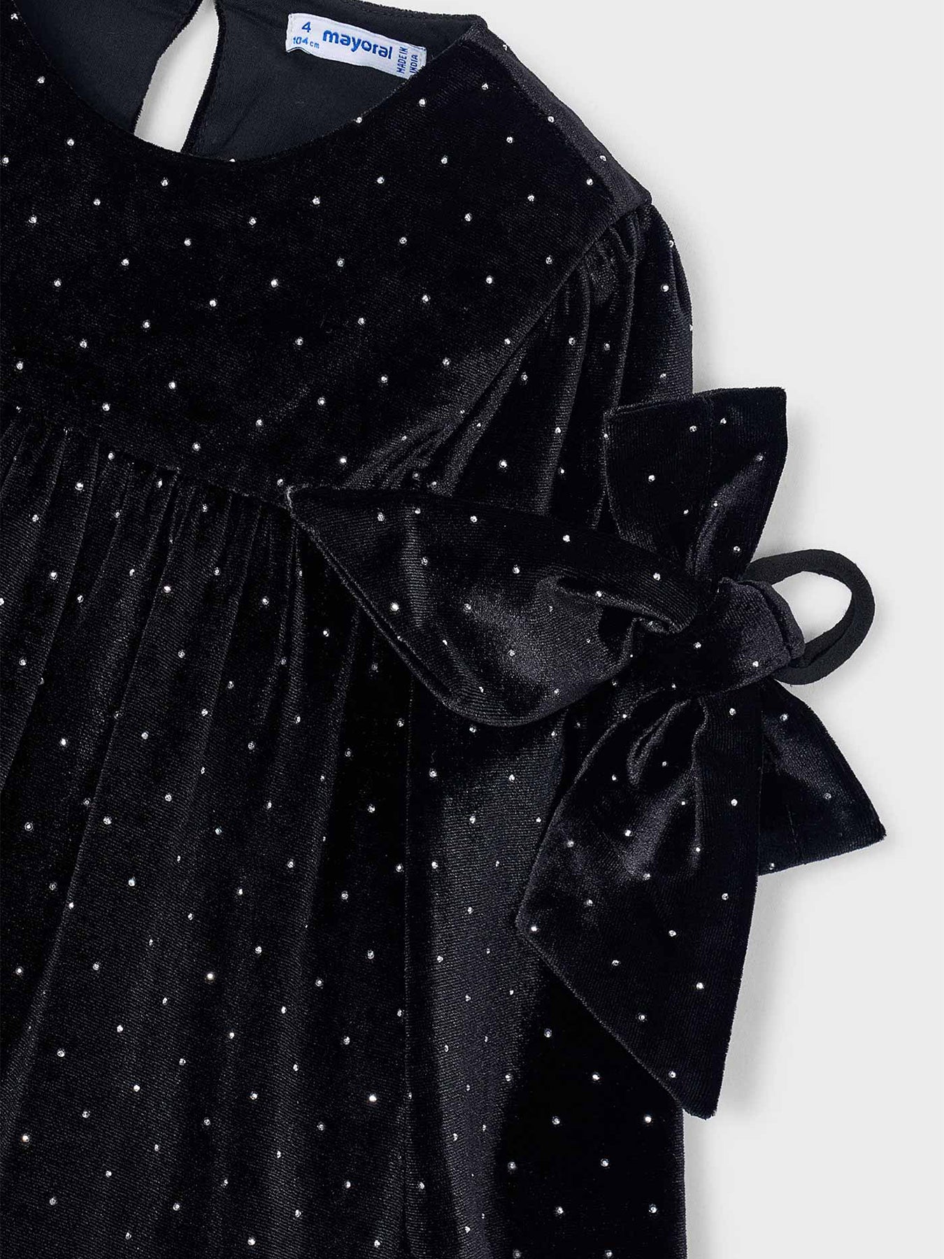 Kids’ Velvet Dress with Hair Tie