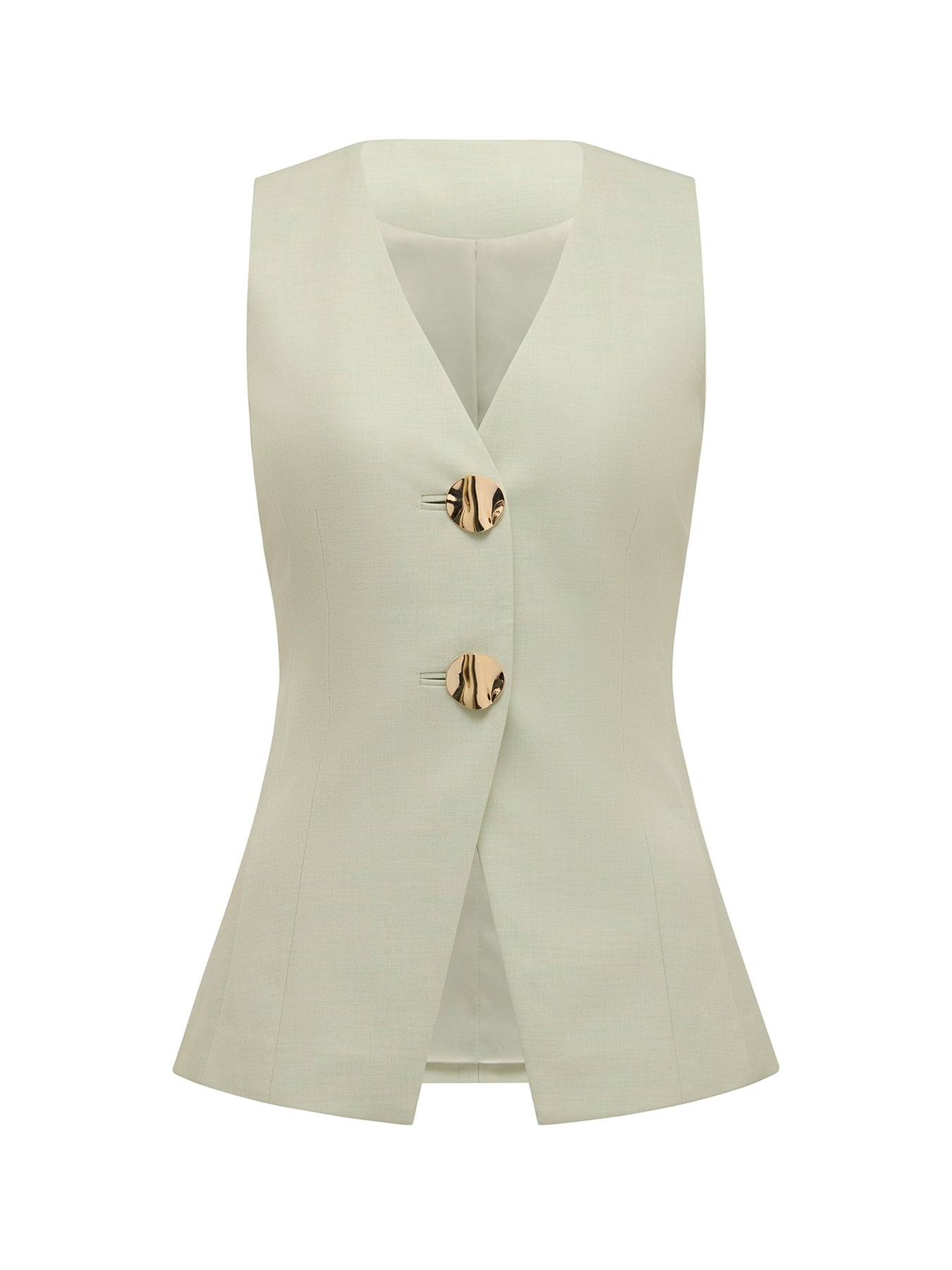 Veda Long Waistcoat Green