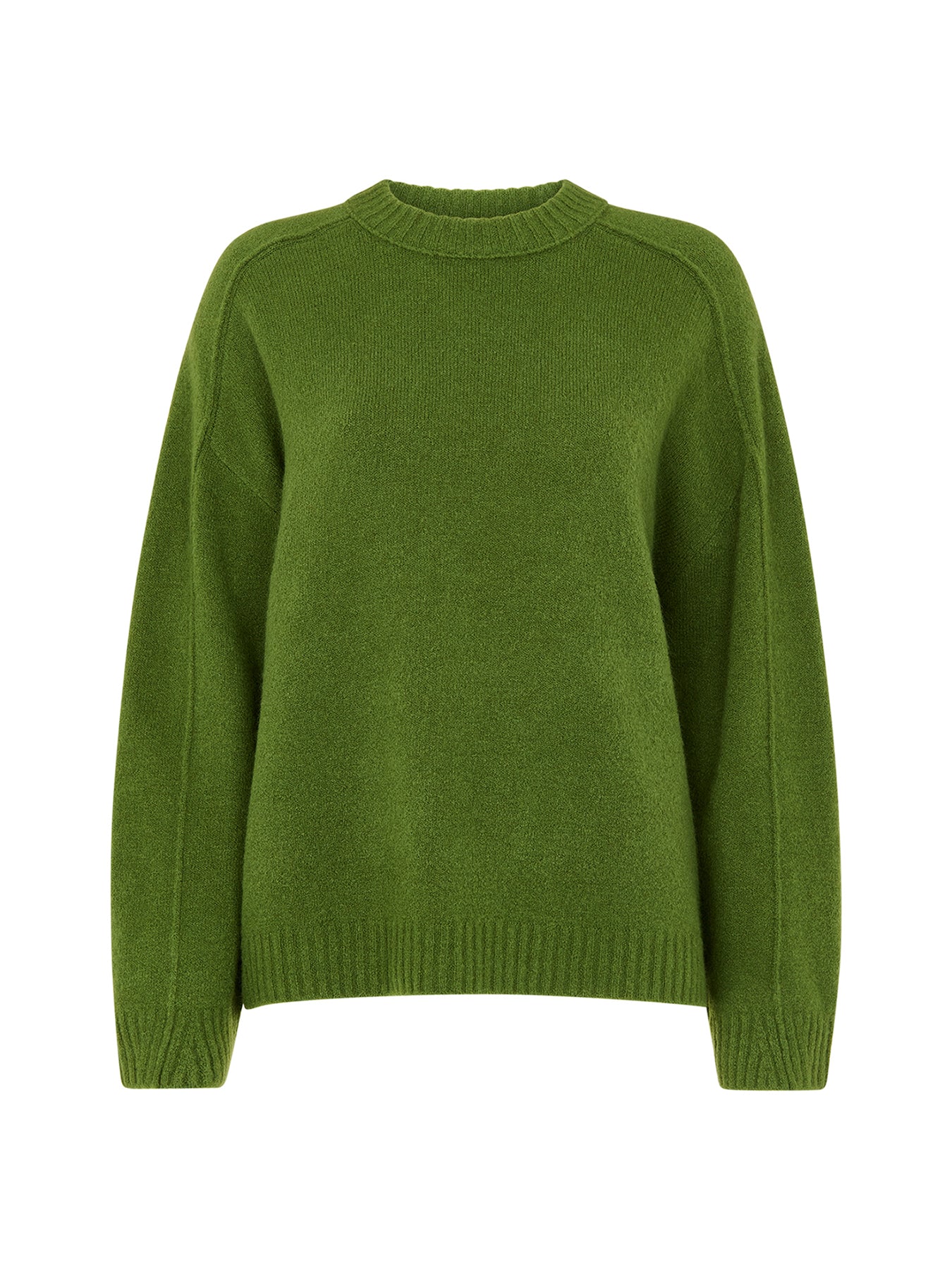 Seam Detail Knit Jumper Green