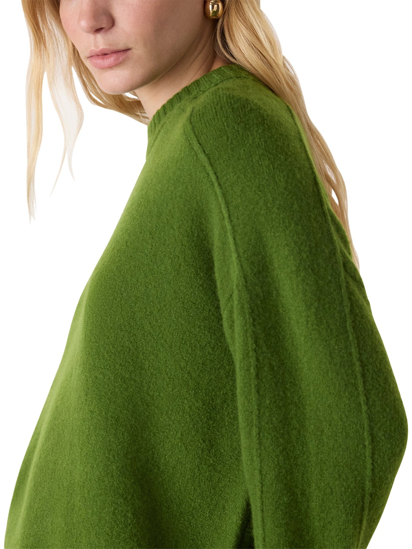Seam Detail Knit Jumper Green