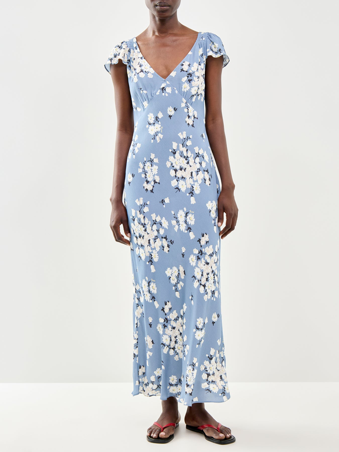 The Cathy Dress Amelia Bouquet Blue