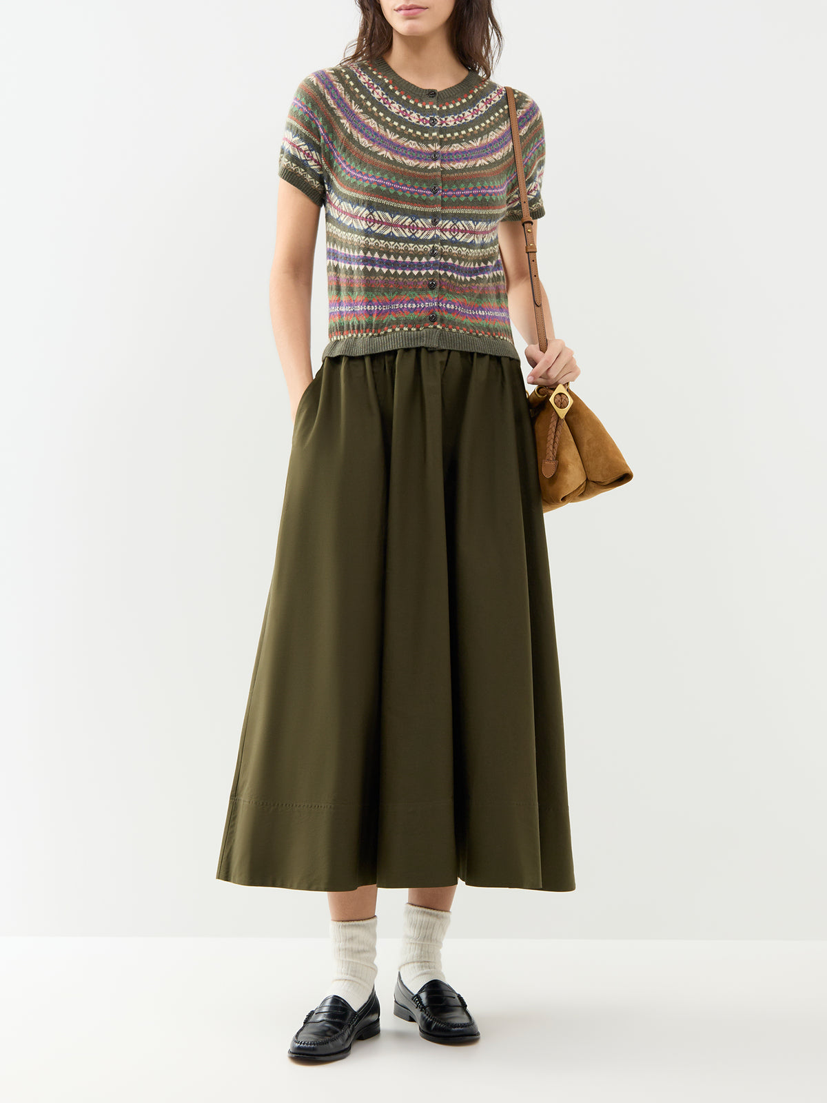 Fair Isle Cotton Knitted Dress