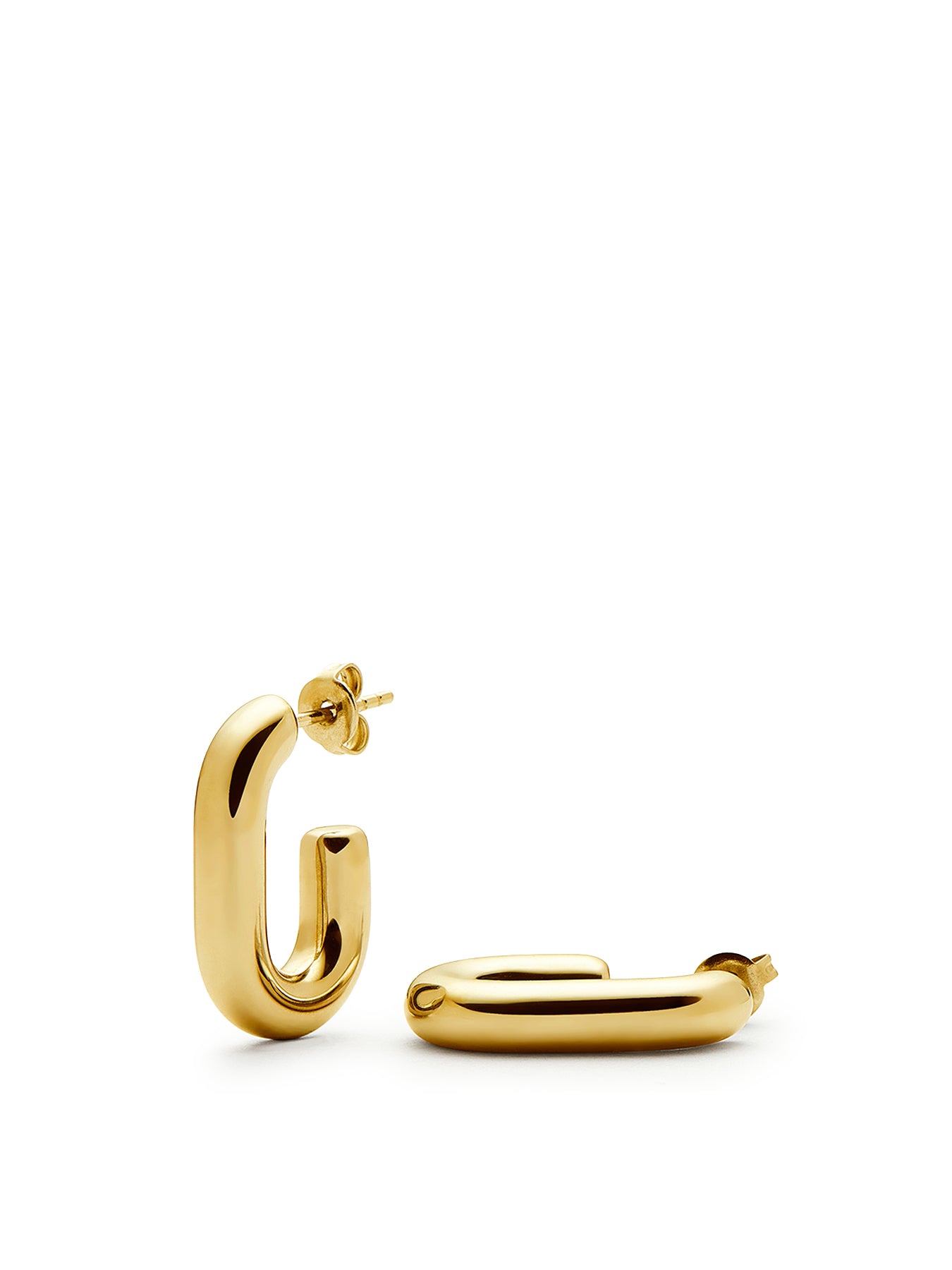 Missoma Chubby Oval Small Hoop Earrings Gold