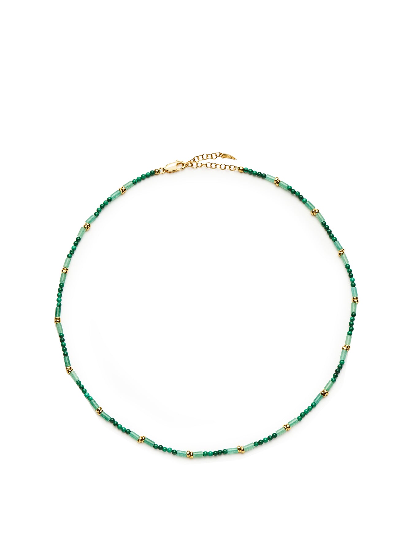 Beaded Gemstone Choker Green