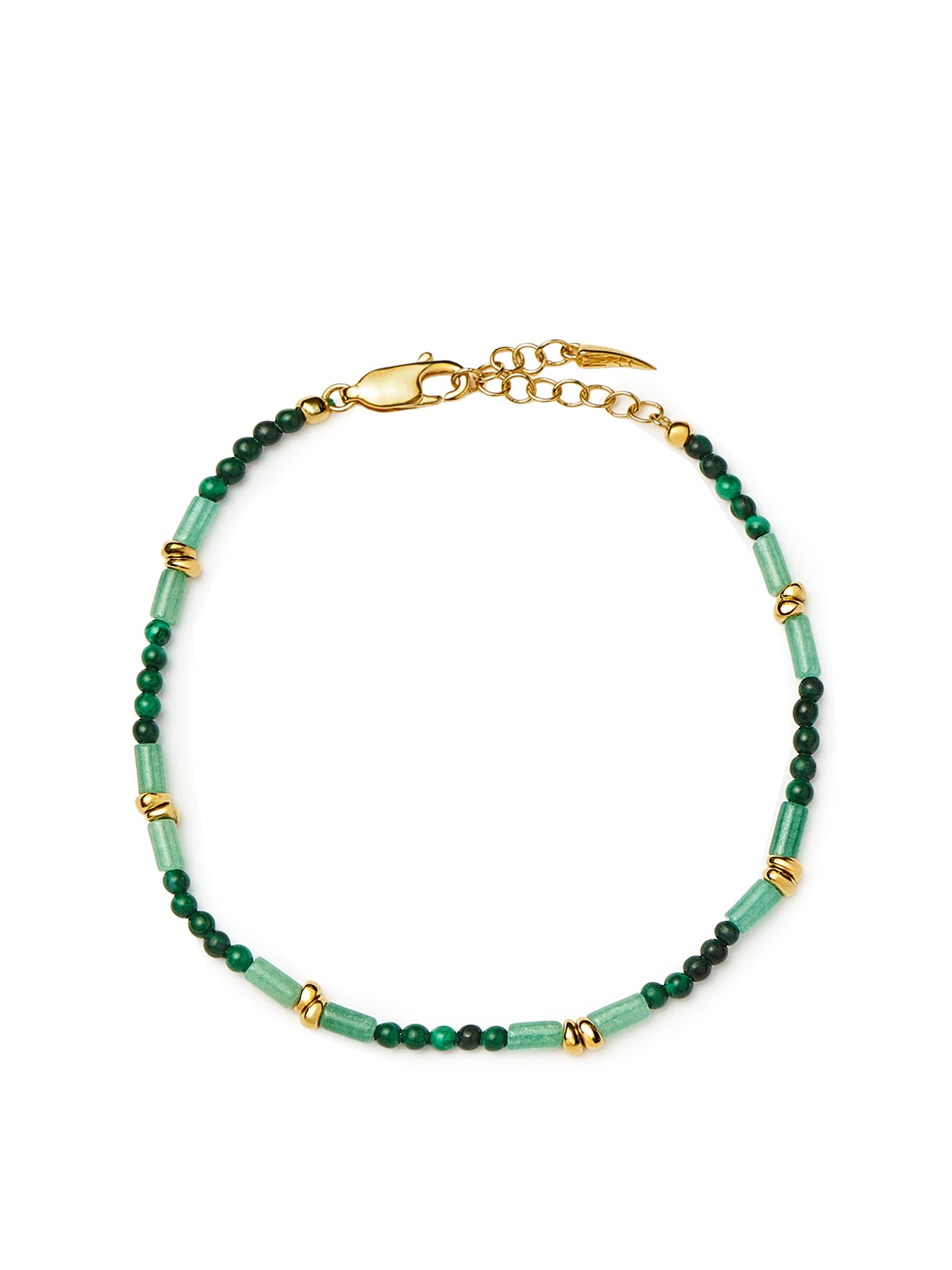 Beaded Gemstone Bracelet Gold