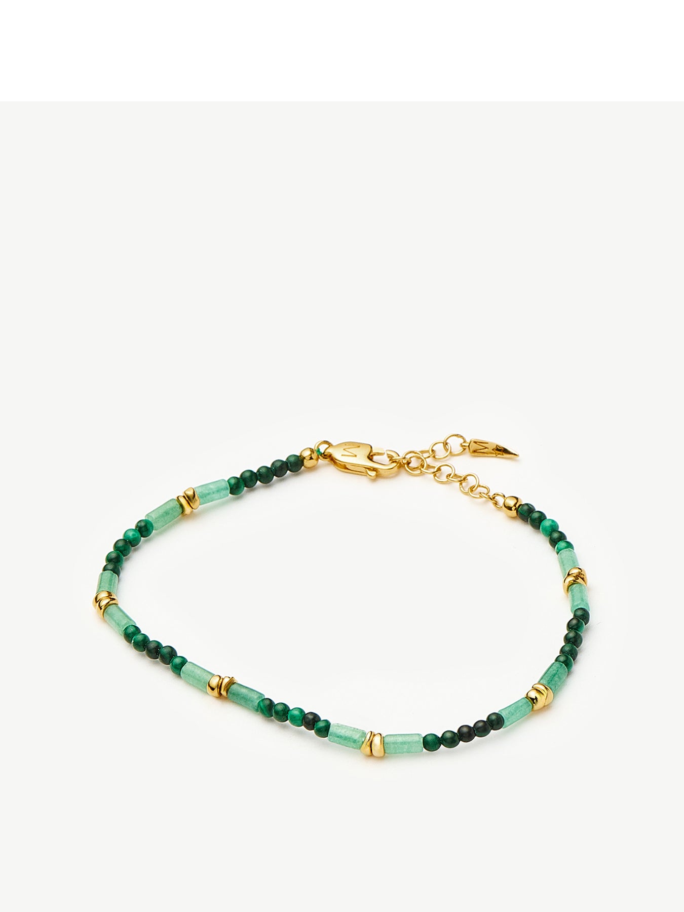 Beaded Gemstone Bracelet Gold