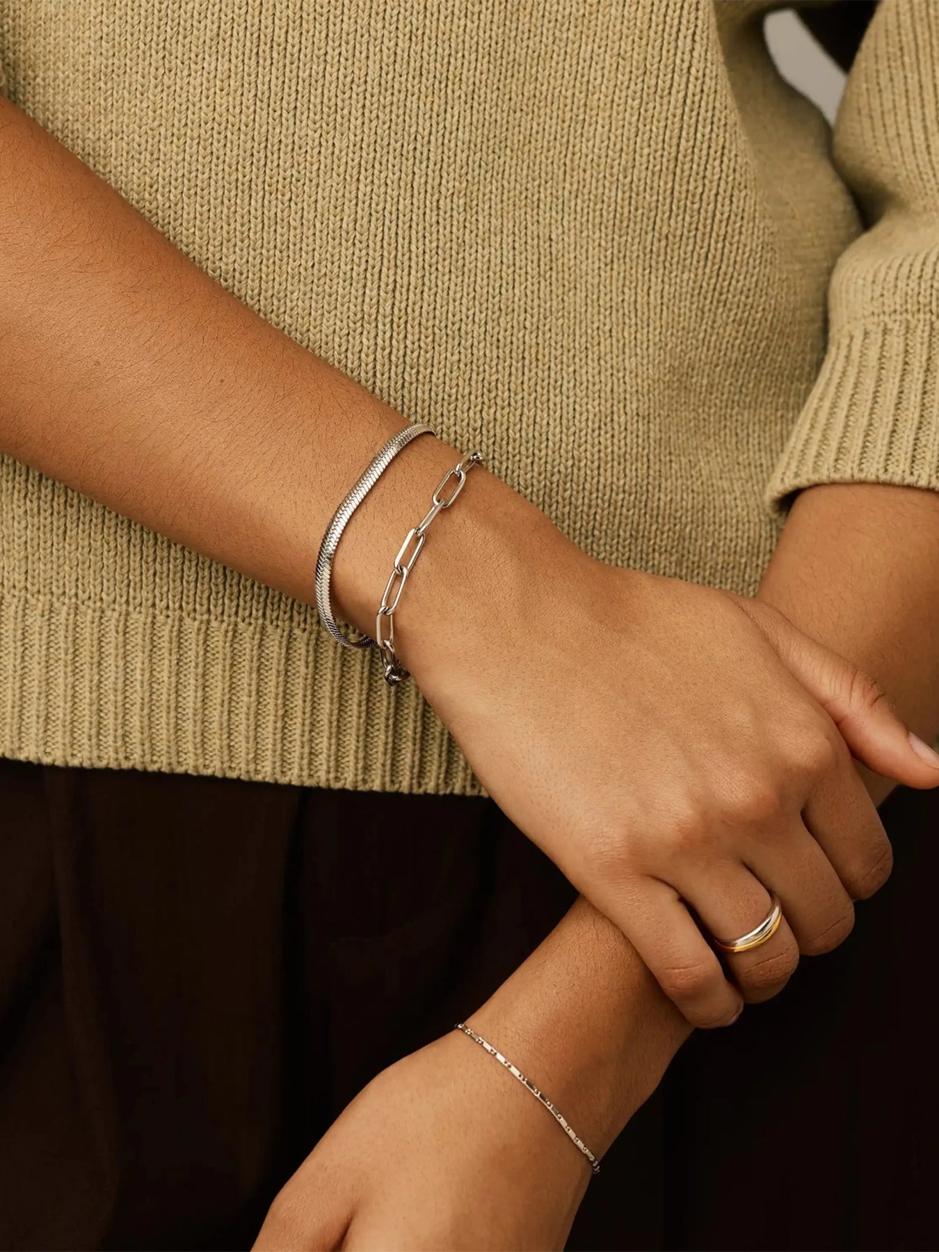 Missoma Mini Paperclip Chain Bracelet Silver