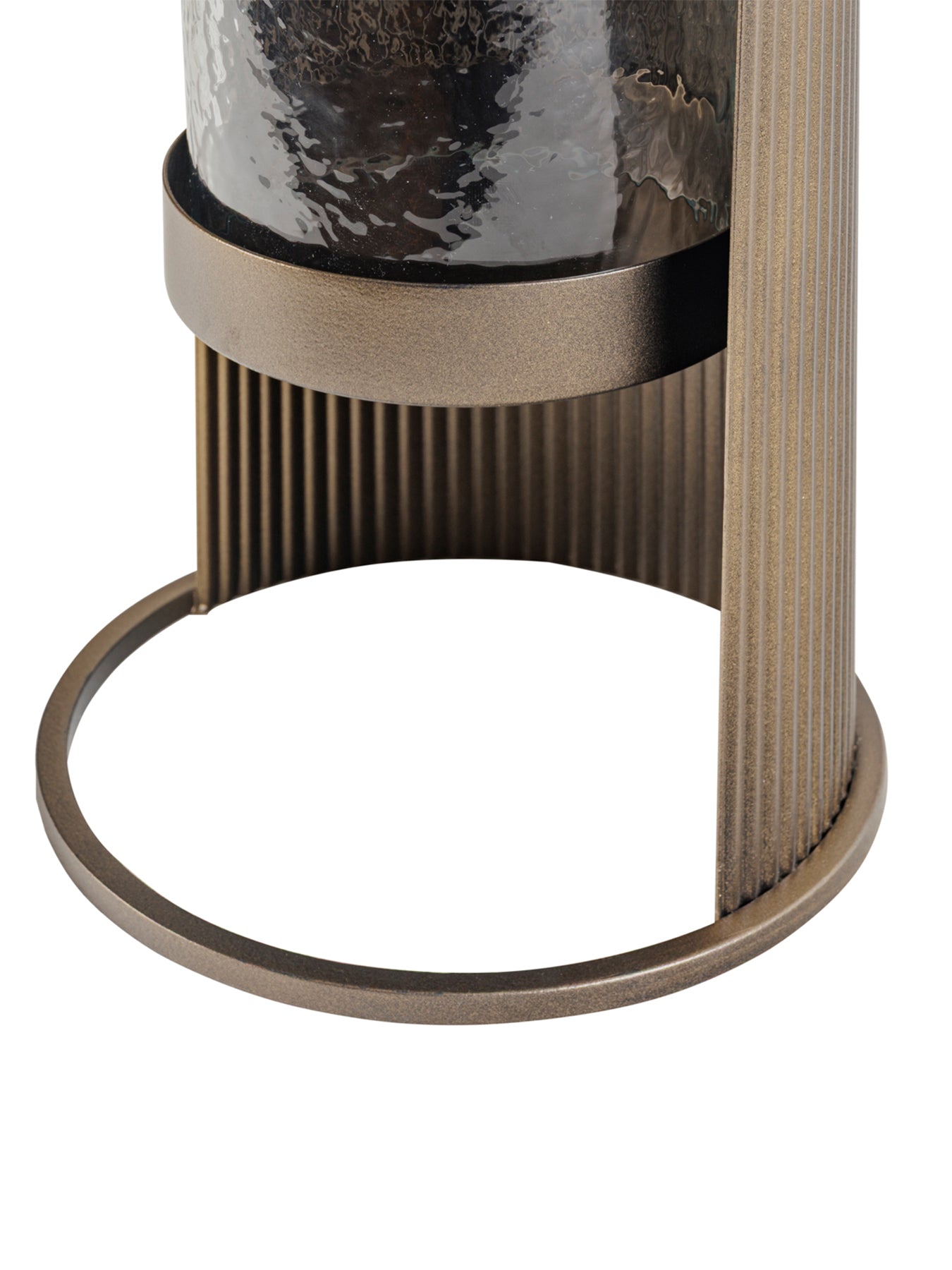 Belvedere Aged Gold Table Hurricane Brown